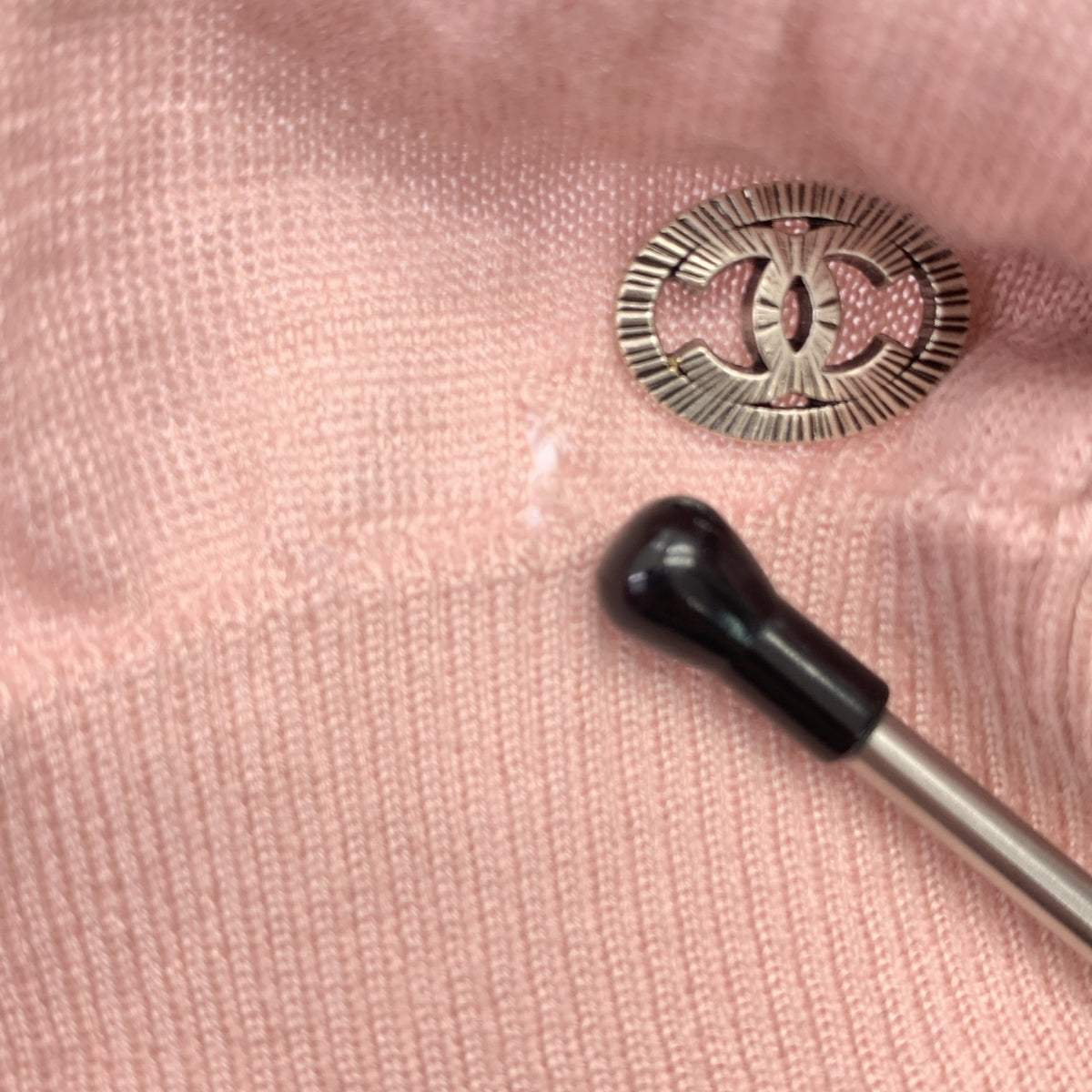 CHANEL / シャネル | フレンチスリーブ カシミヤシルク ニット | 40 | ピンク | レディース