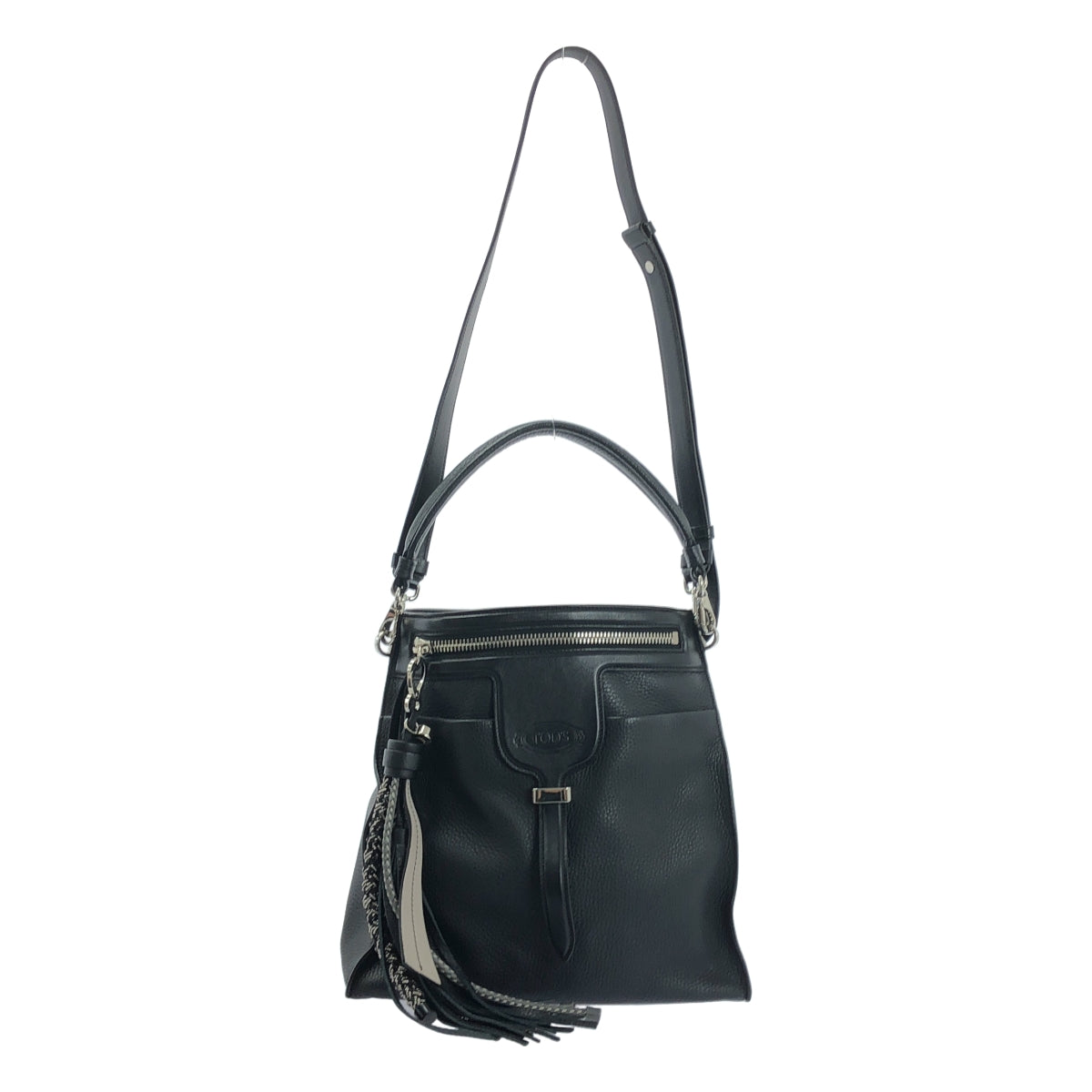 [狀況極佳] TOD'S Thea 兩用皮革肩背包 | 黑色 | 女款