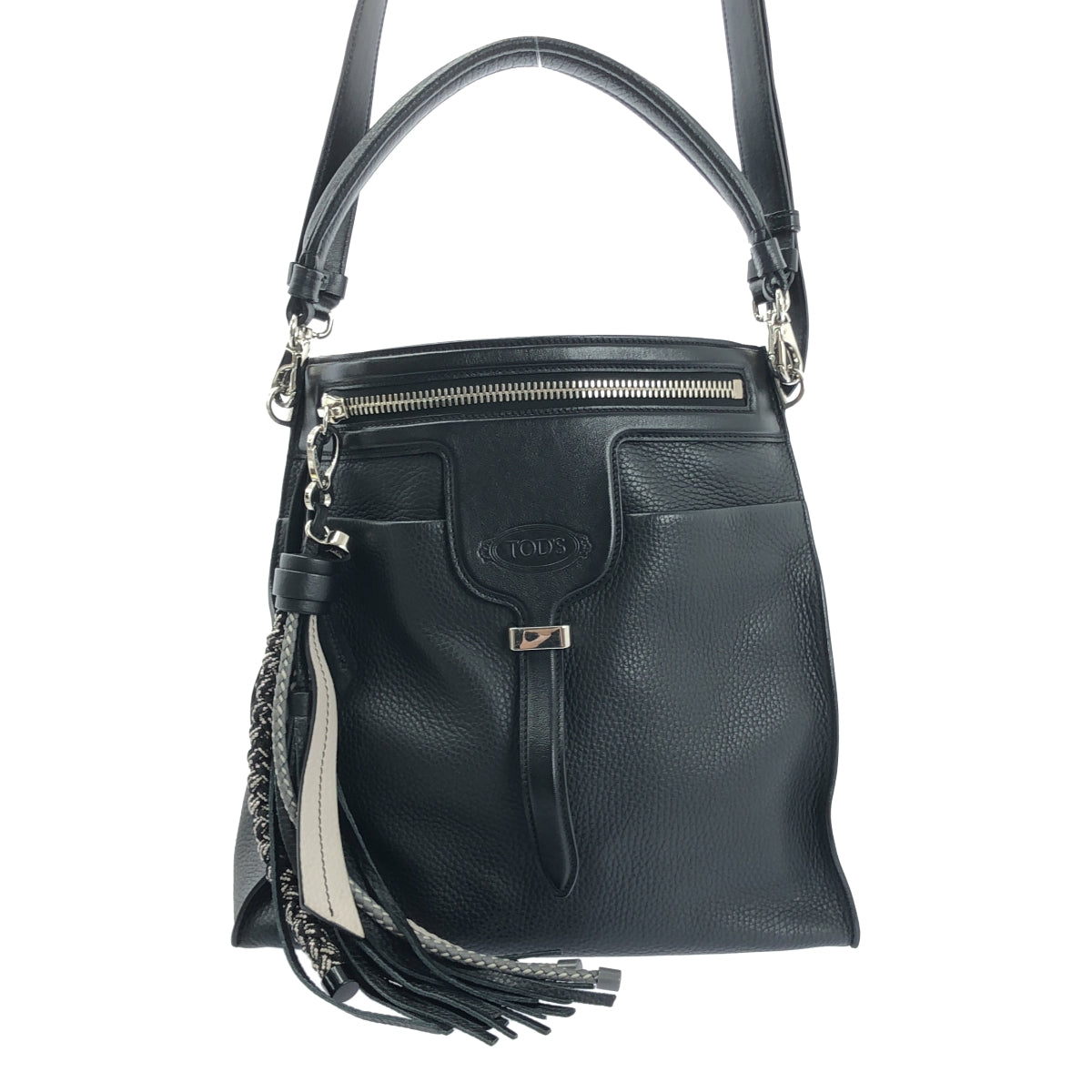 【美品】  TOD'S / トッズ | Thea セアー / 2way レザー ショルダーバッグ | ブラック | レディース
