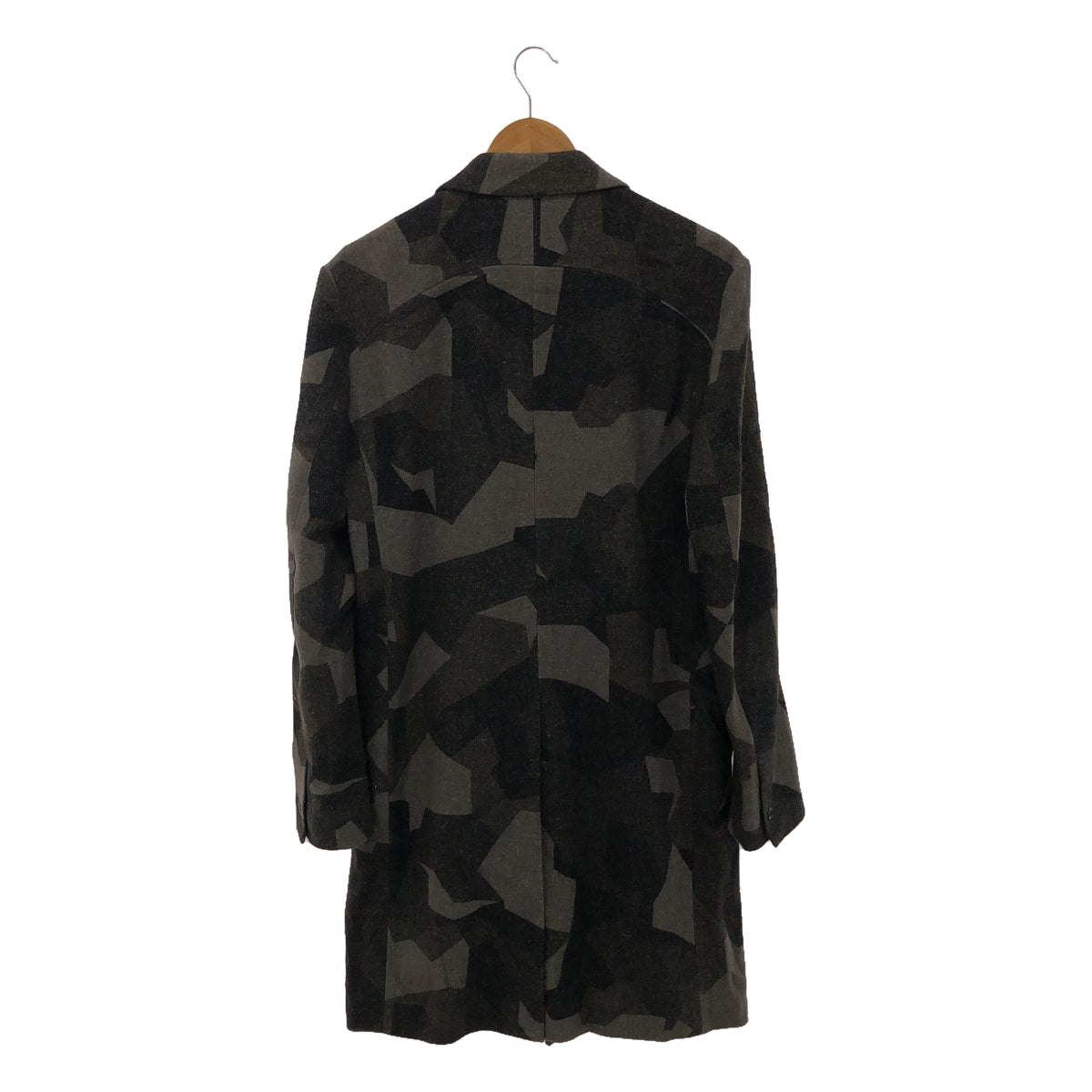 KAZUYUKI KUMAGAI ATTACHMENT | W/He Mossa Camouflage Chester Coat | Size 2 | Grey | Men's