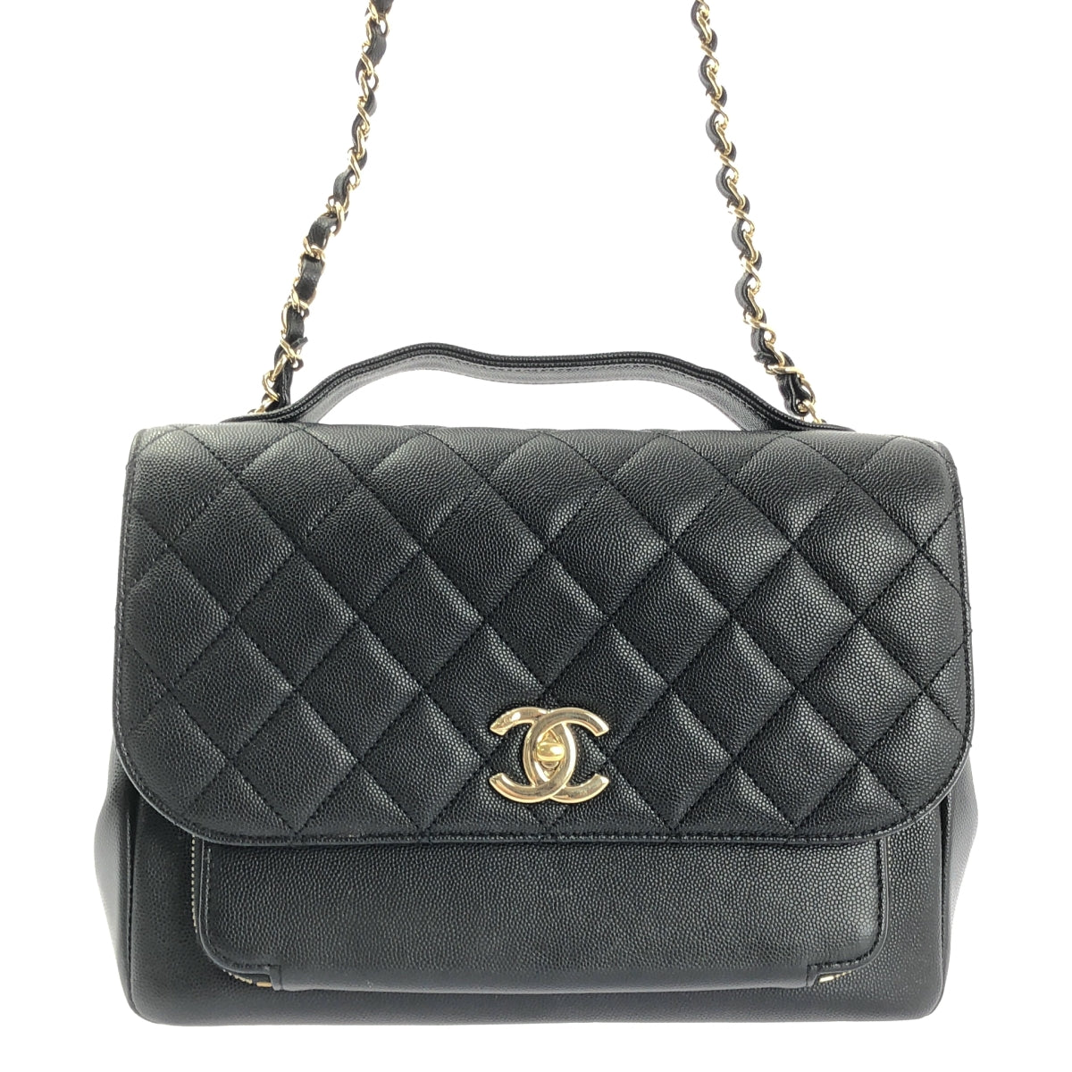 【美品】  CHANEL / シャネル | ビジネスアフィニティ マトラッセ 2way ショルダーバッグ | ブラック | レディース