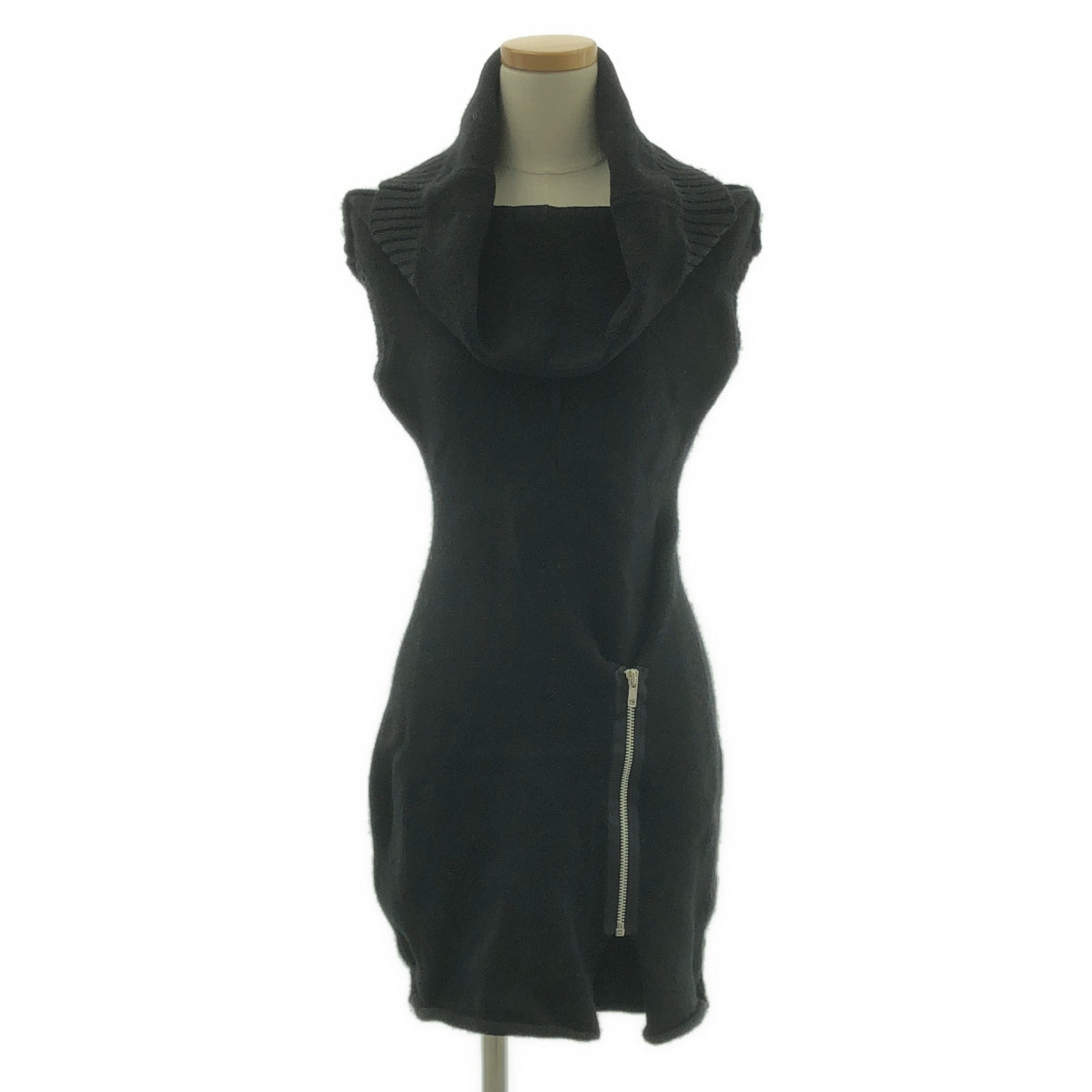 tricot COMME des GARCONS / Tricom De Galson | 2000AW | 울 변형 민소매 니트 | 블랙 | 여성