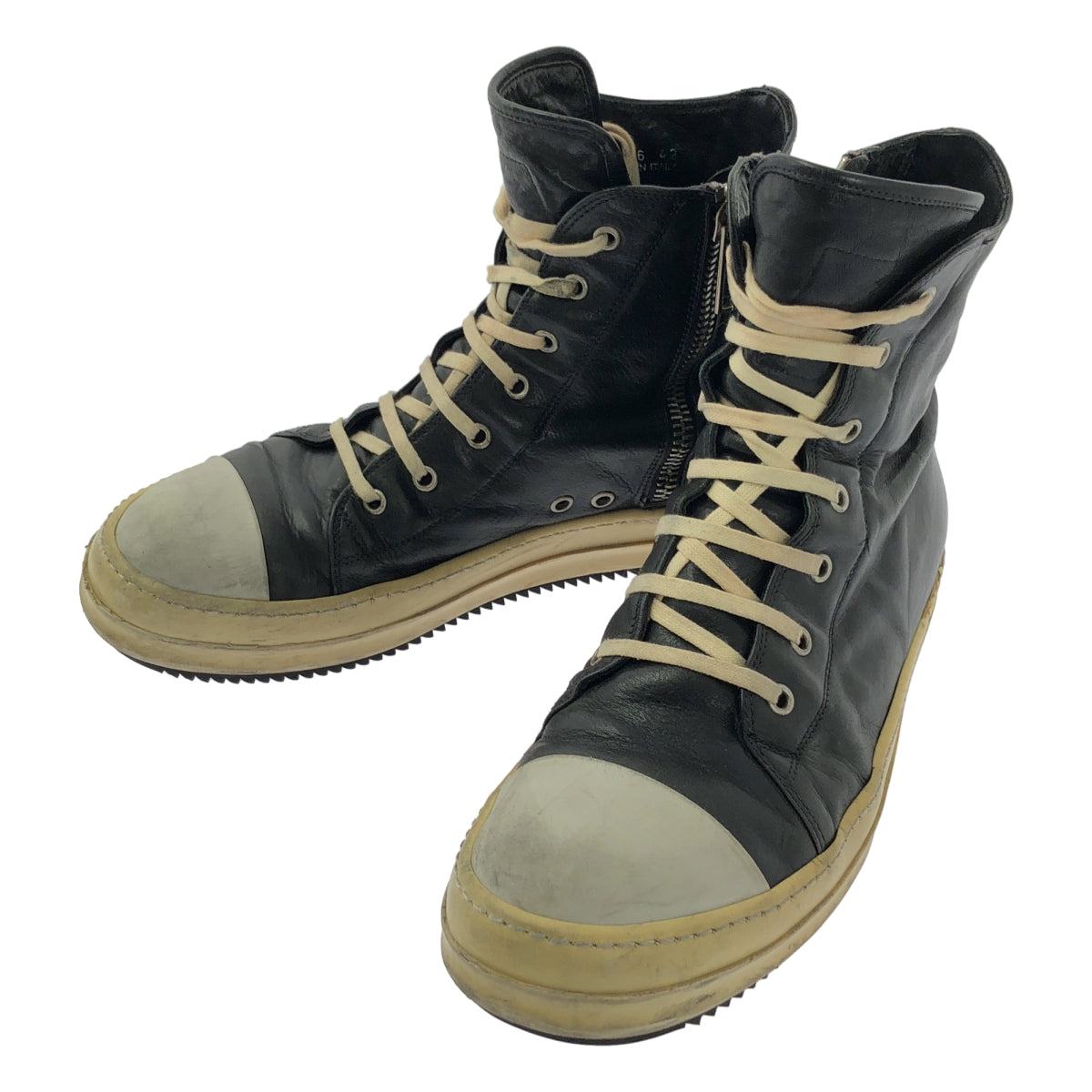 Rick Owens / リックオウエンス | RAMONES ラーモンズ / レザー スニーカー | 42 | ブラック | メンズ