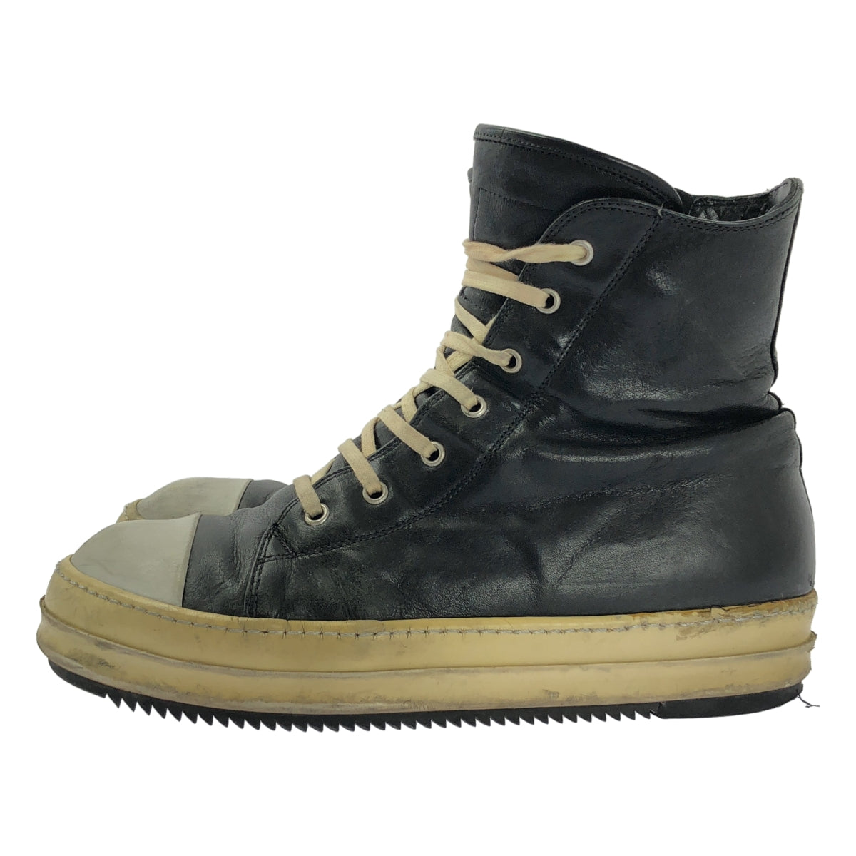 Rick Owens / リックオウエンス | RAMONES ラーモンズ / レザー スニーカー | 42 | ブラック | メンズ