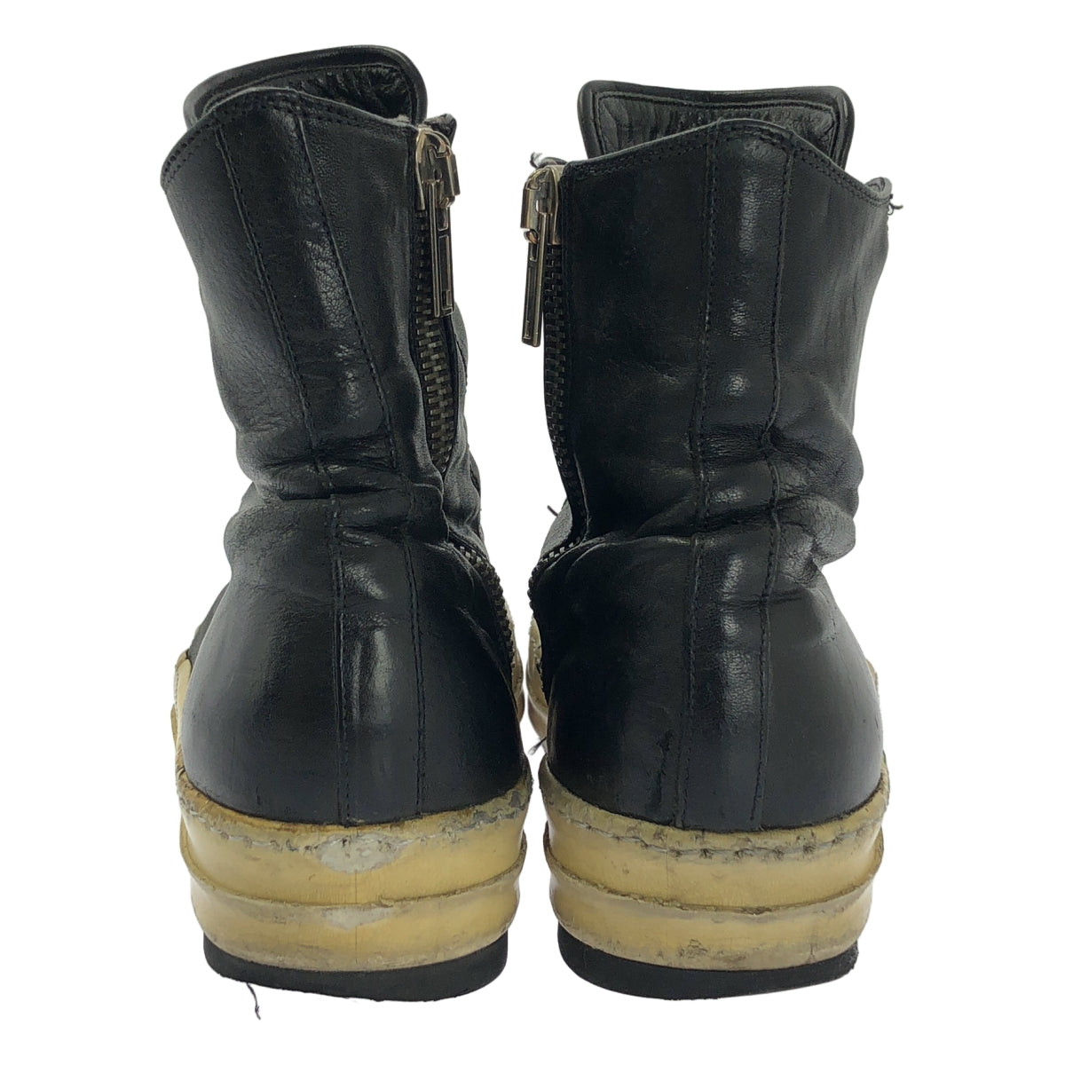 Rick Owens / リックオウエンス | RAMONES ラーモンズ / レザー スニーカー | 42 | ブラック | メンズ