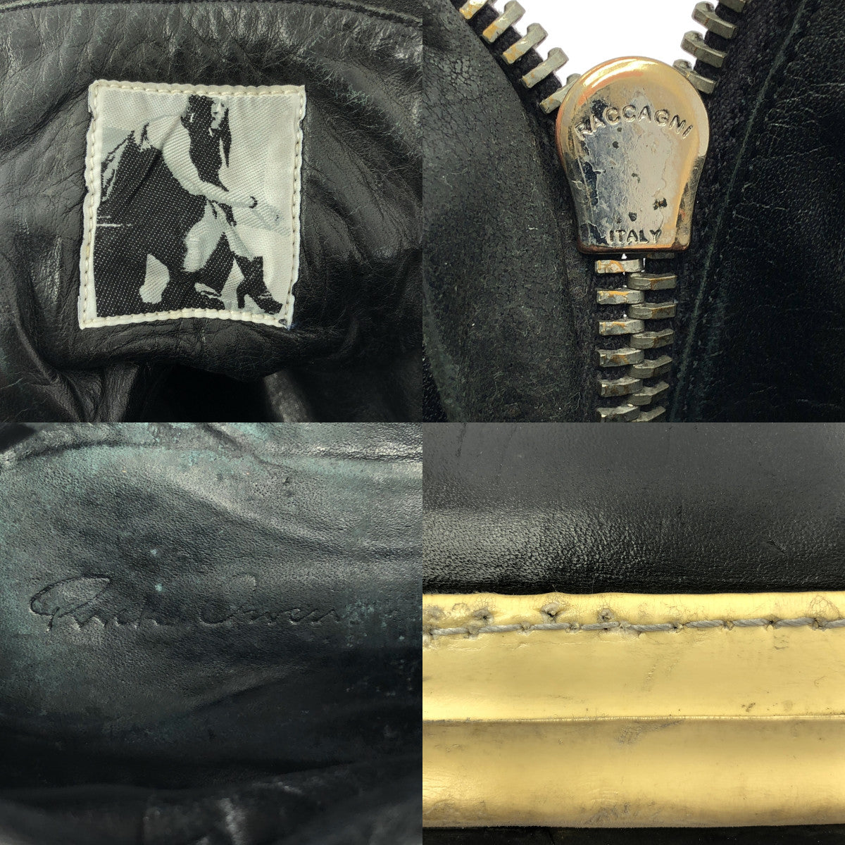 Rick Owens / リックオウエンス | RAMONES ラーモンズ / レザー スニーカー | 42 | ブラック | メンズ