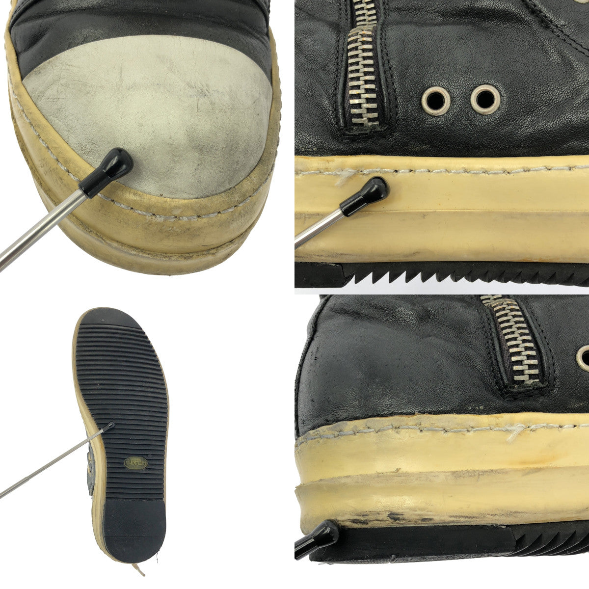 Rick Owens / リックオウエンス | RAMONES ラーモンズ / レザー スニーカー | 42 | ブラック | メンズ