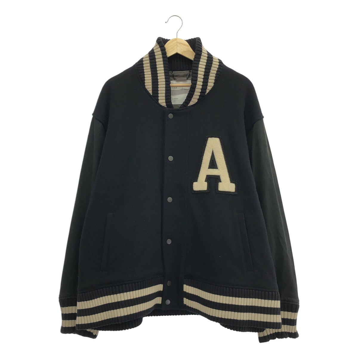 ANCELLM / アンセルム | 2022AW | SIDE SLIT VARSITY JACKET サイドスリット バーシティジャケット スタジャン | 2 |