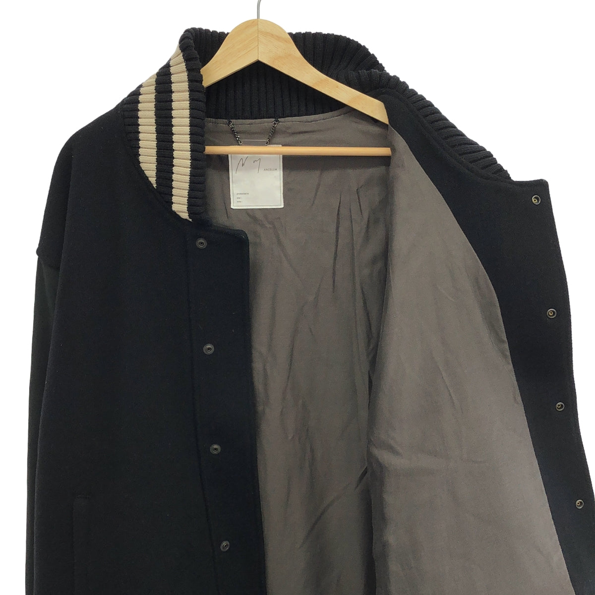 ANCELLM / アンセルム | 2022AW | SIDE SLIT VARSITY JACKET サイドスリット バーシティジャケット スタジャン | 2 |