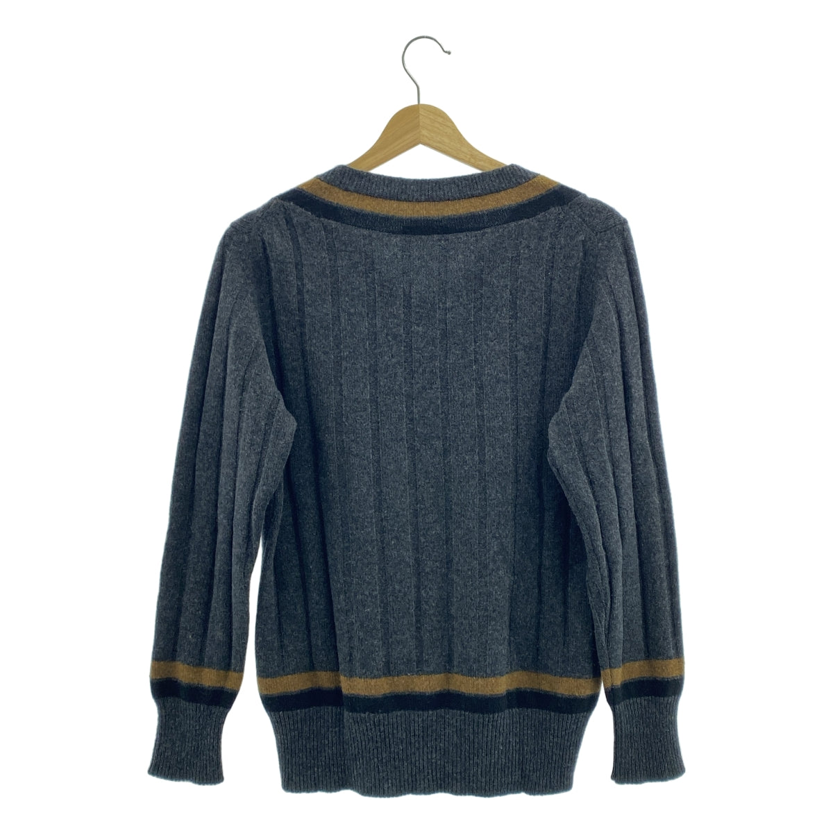 MARGARET HOWELL / マーガレットハウエル | カシミヤ混  Vネック クリケット ニット | 2 | レディース