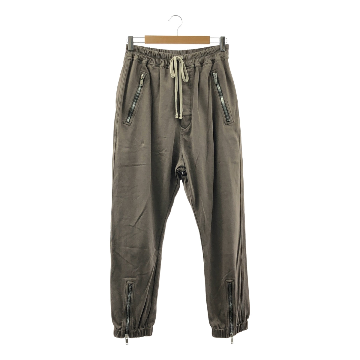 [新品] Rick Owens | 2023 秋冬 | LUXOR Tecuatl 運動褲，拉鍊運動褲 | 46 碼 | 灰色 | 男款