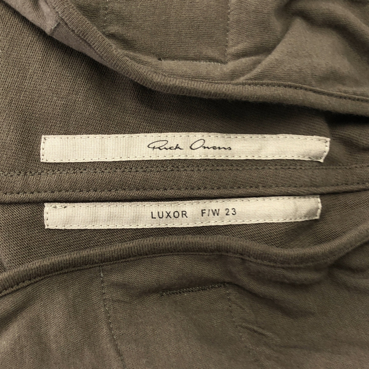 [新品] Rick Owens | 2023 秋冬 | LUXOR Tecuatl 運動褲，拉鍊運動褲 | 46 碼 | 灰色 | 男款