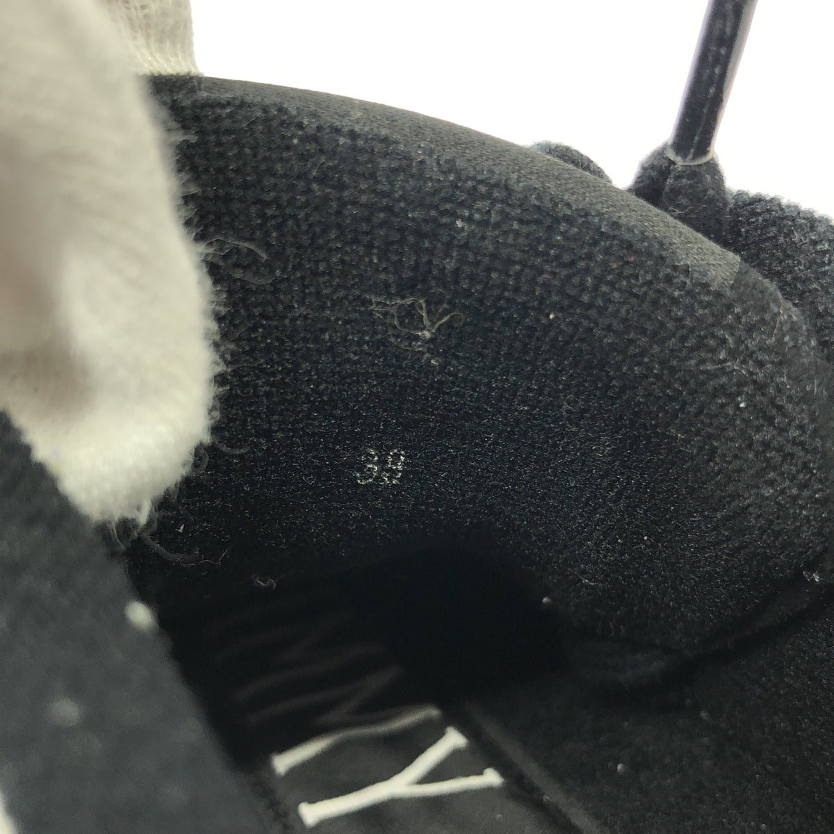 JIMMY CHOO / ジミーチュウ | OSAKA LACE UP XYT VCY / スエード レザー ビジュー装飾 スニーカー | 38 | ブラック | レディース