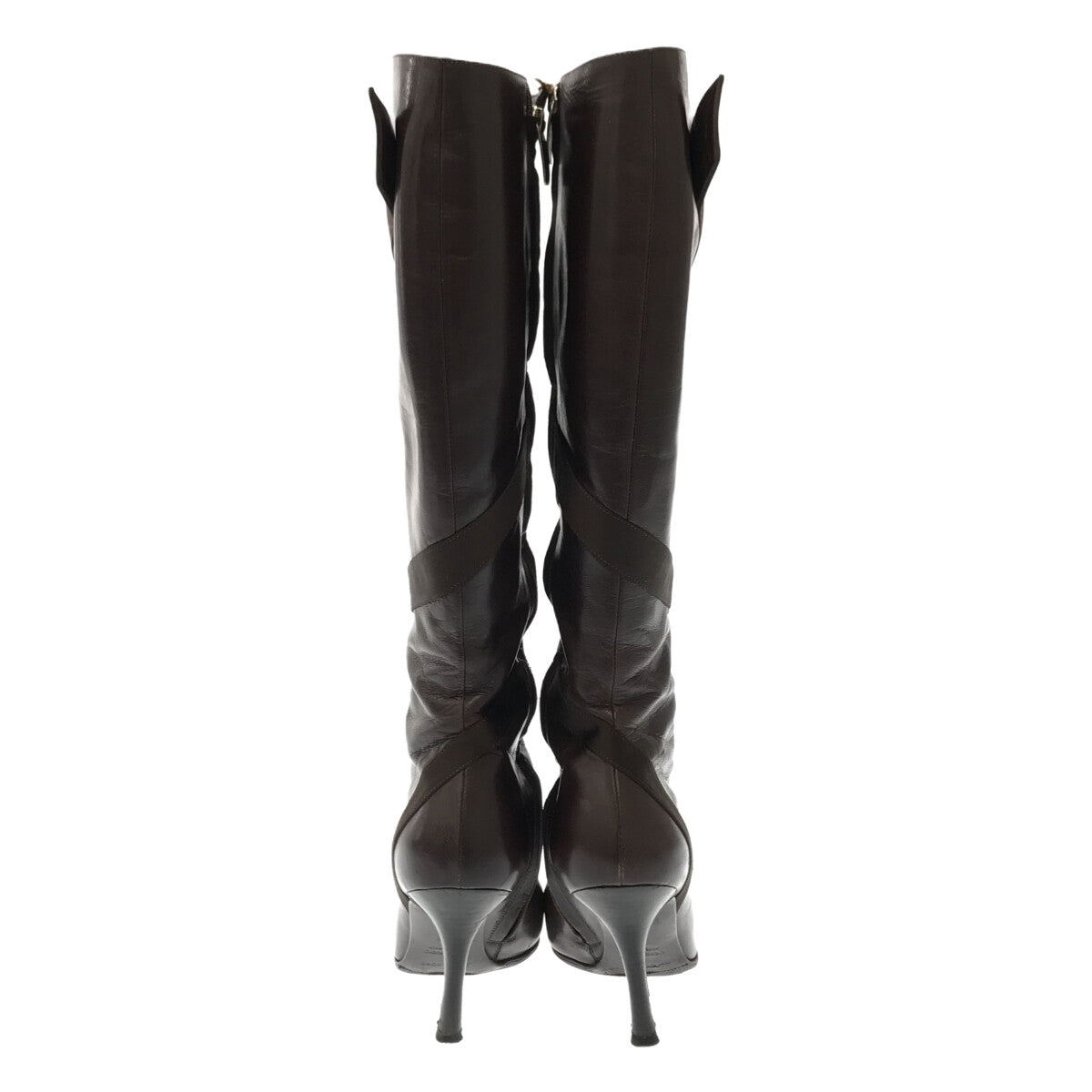 sergio rossi / Sergio Rossi | Leather long boots | 36 1/2 | Brown | Women's