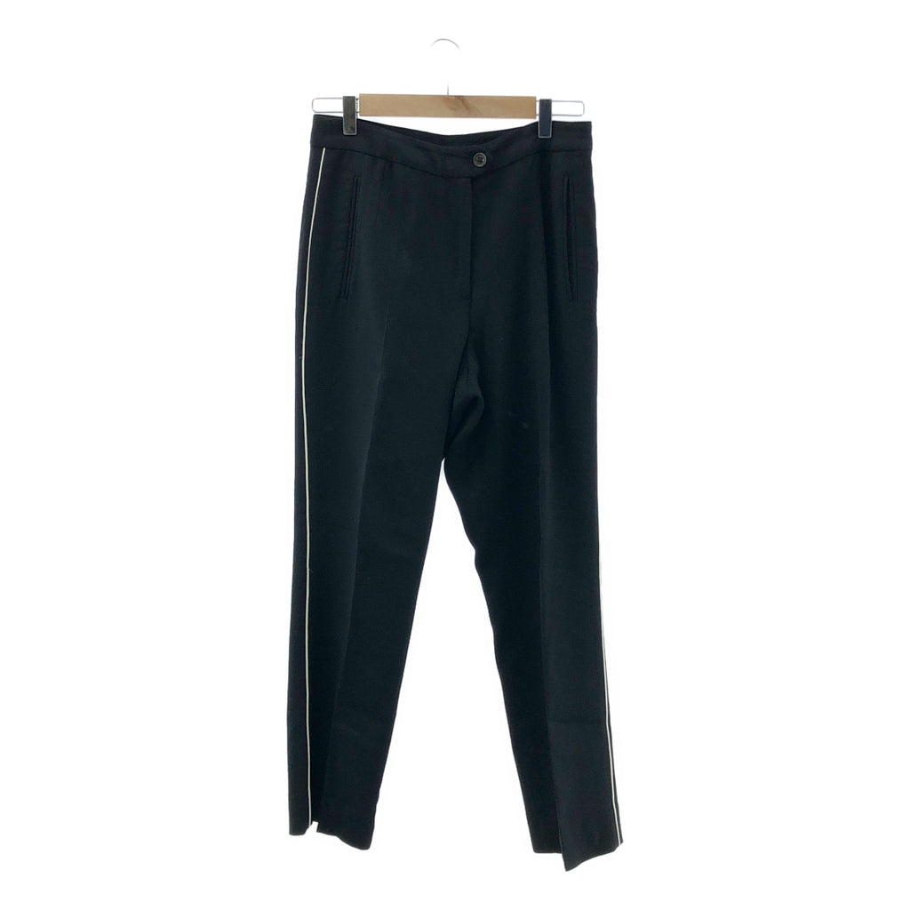 DRIES VAN NOTEN / ドリスヴァンノッテン | パイピング テーパード スラックス | 36 | ブラック | レディース