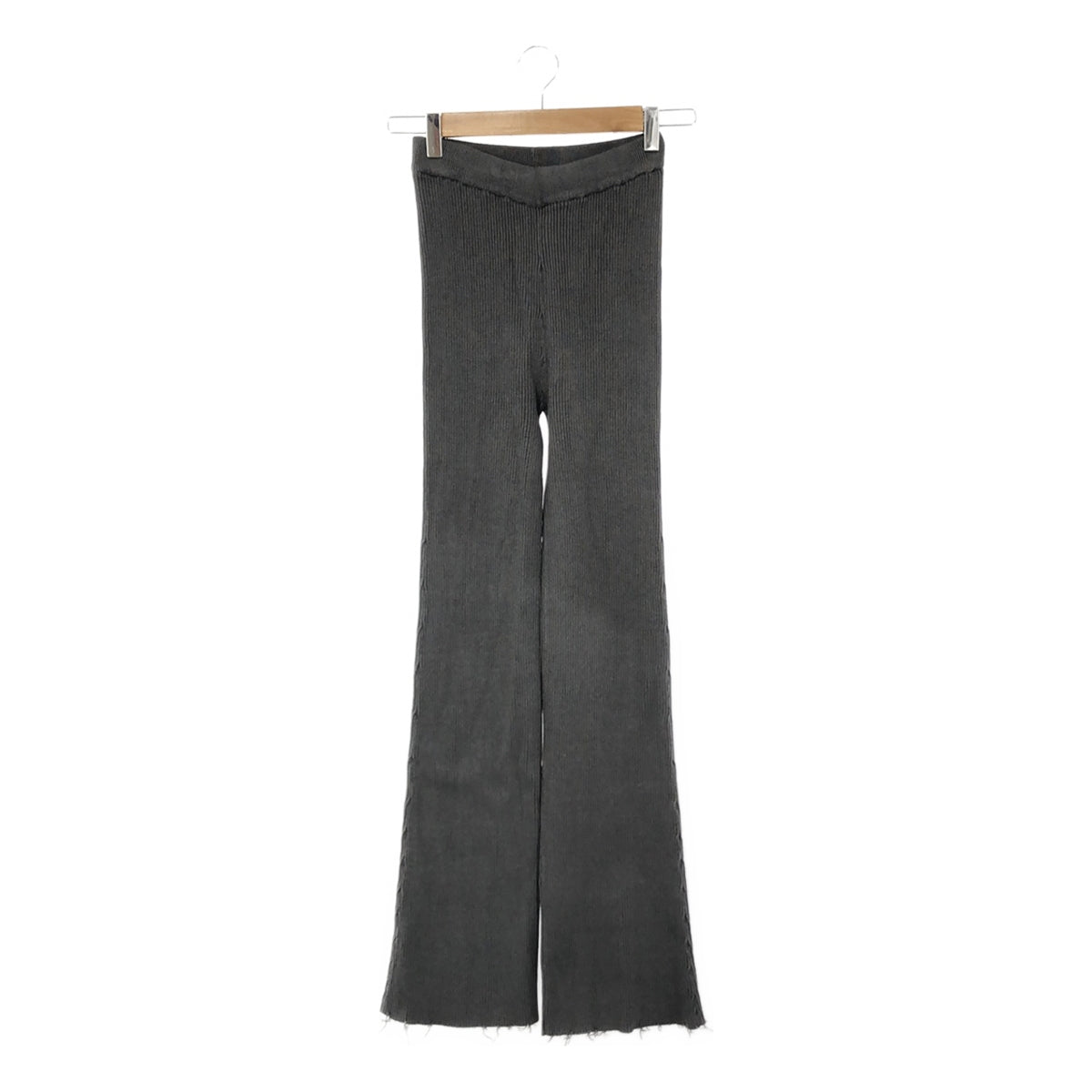 PERVERZE | Fringe Cotton Rib Flare Pants | F | Women's