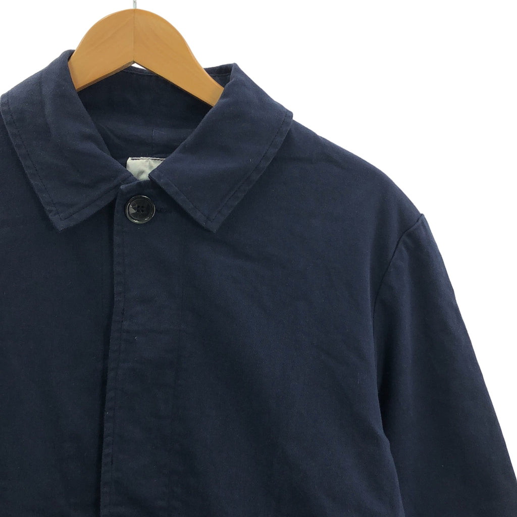 Yarmo / ヤーモ | コットン ステンカラー ロングコート | M | ネイビー | メンズ