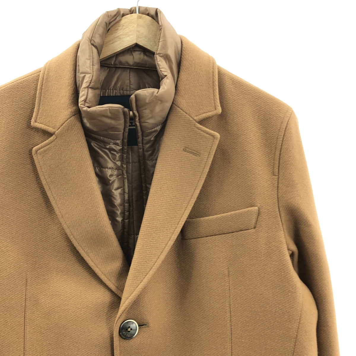 HERNO | 男士羊毛麥爾登切斯特菲爾德羽絨大衣 | 48碼 | 米色