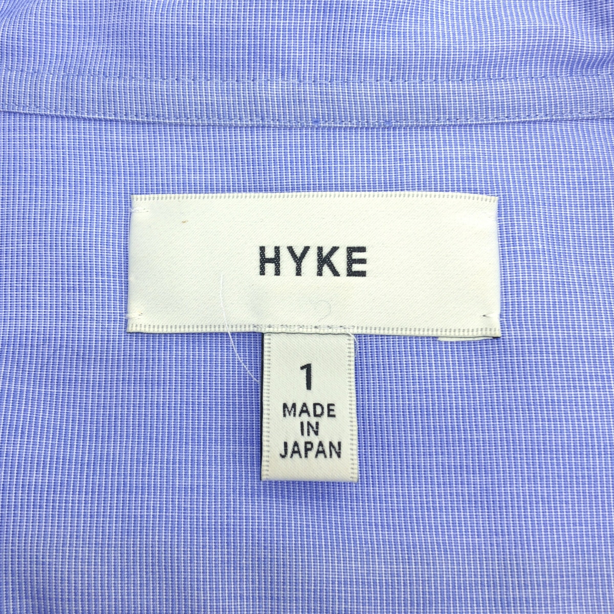 HYKE | 2021SS | 羅緞襯衫 透明袖立領棉質襯衫 | 1 | 藍色 | 女款