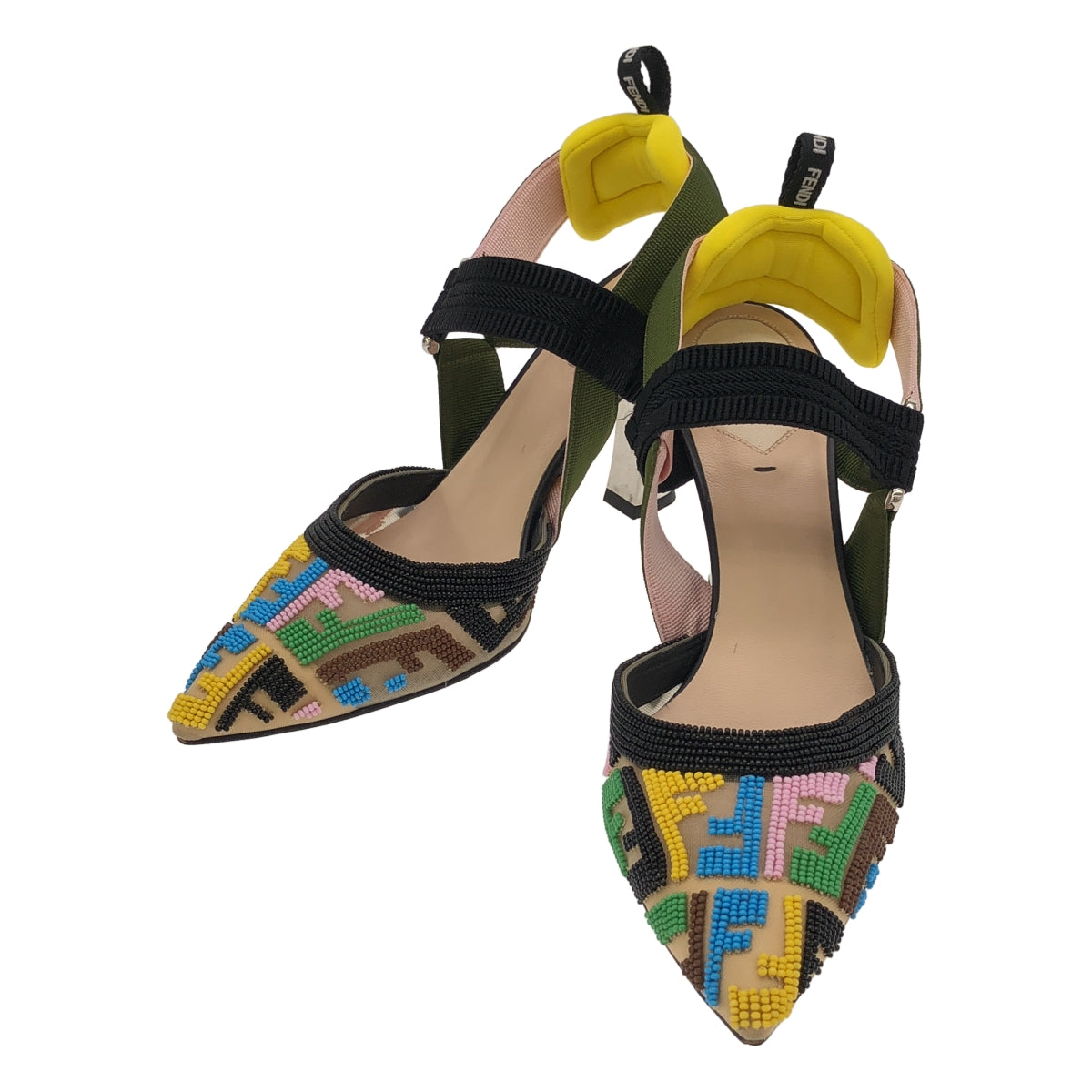 FENDI / フェンディ | ビーズ ズッカ スリングバッグ パンプス | 36 | レディース