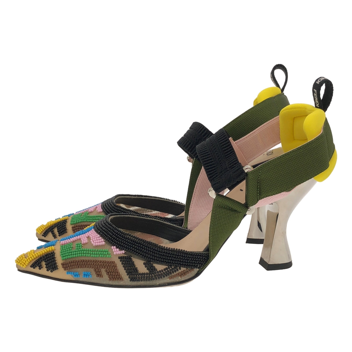 FENDI / フェンディ | ビーズ ズッカ スリングバッグ パンプス | 36 | レディース