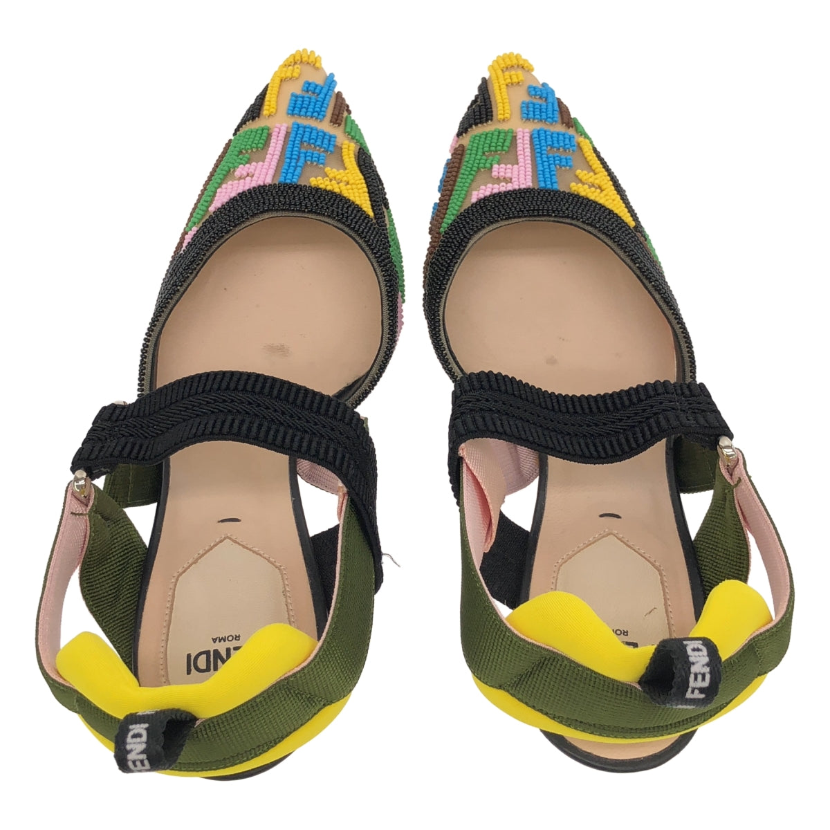 FENDI / フェンディ | ビーズ ズッカ スリングバッグ パンプス | 36 | レディース