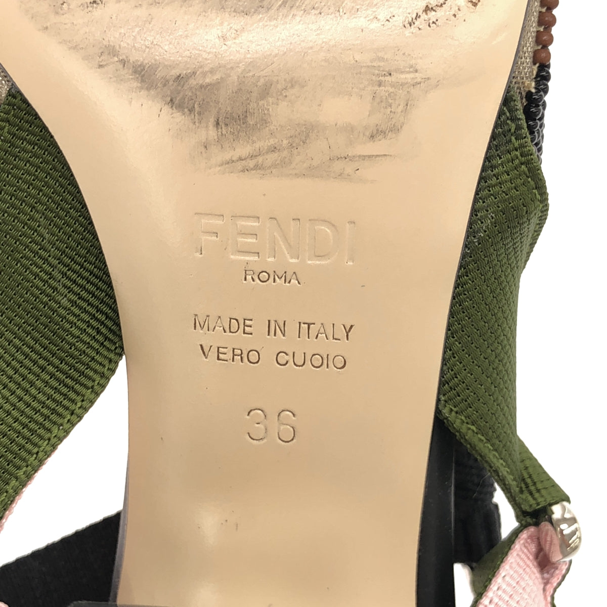 FENDI / フェンディ | ビーズ ズッカ スリングバッグ パンプス | 36 | レディース