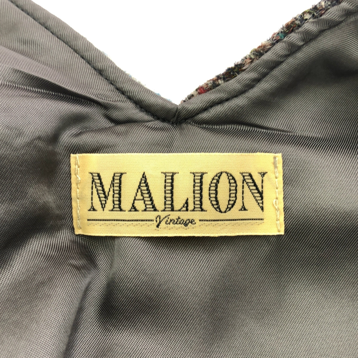 MALION vintage / マリオンヴィンテージ | ツイードフリルトップス |