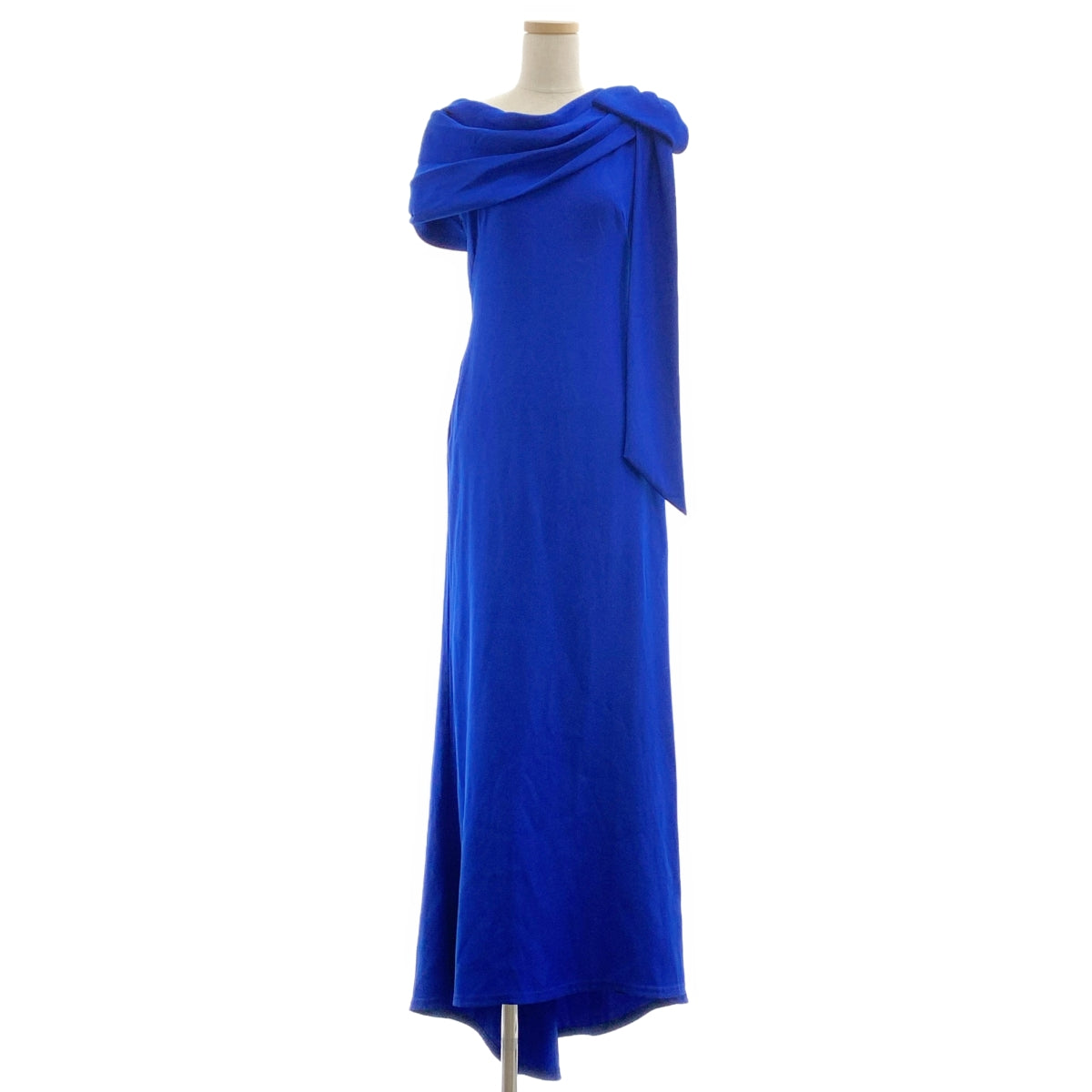 TADASHI SHOJI / 타다시 쇼지 | CASSIA BOW-SHOULDER CREPE GOWN 숄더 리본 비대칭 크레이프 드레스 원피스 | 0 |