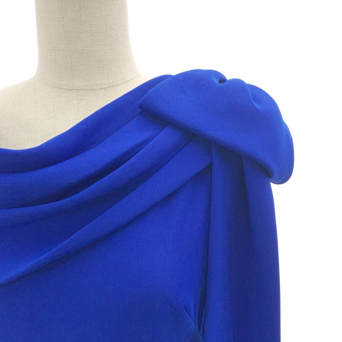 TADASHI SHOJI / 타다시 쇼지 | CASSIA BOW-SHOULDER CREPE GOWN 숄더 리본 비대칭 크레이프 드레스 원피스 | 0 |