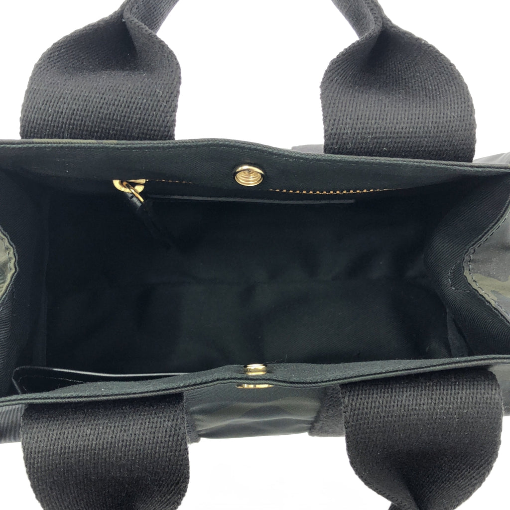 【美品】  VIOLAd'ORO / ヴィオラドーロ | カモフラ柄 2way ハンド ショルダーバッグ | ブラック/ダークグリーン | レディース