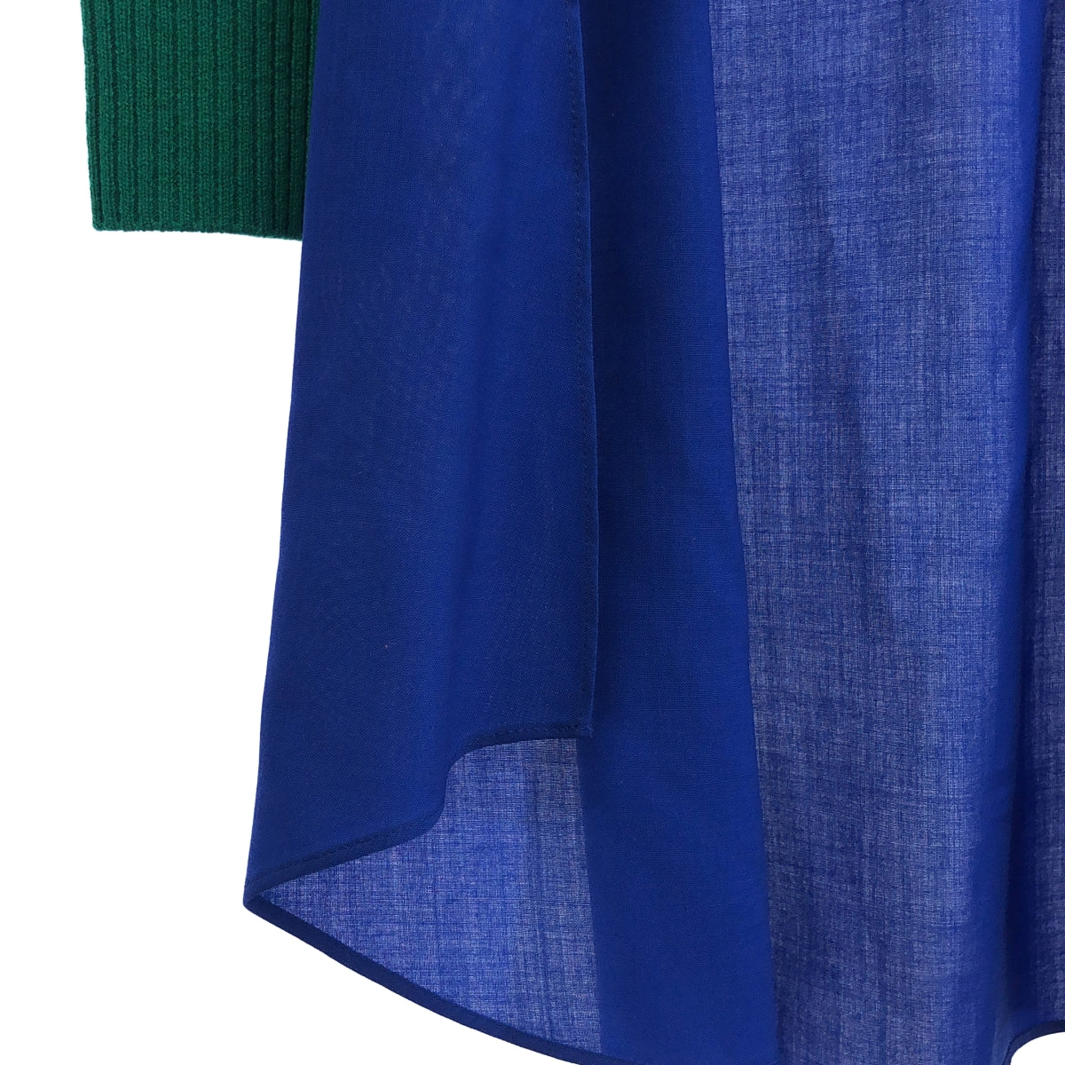 sacai / サカイ | 2021AW | Suiting Mix Shirt ニット ドッキング シャツ | 1 | レディース