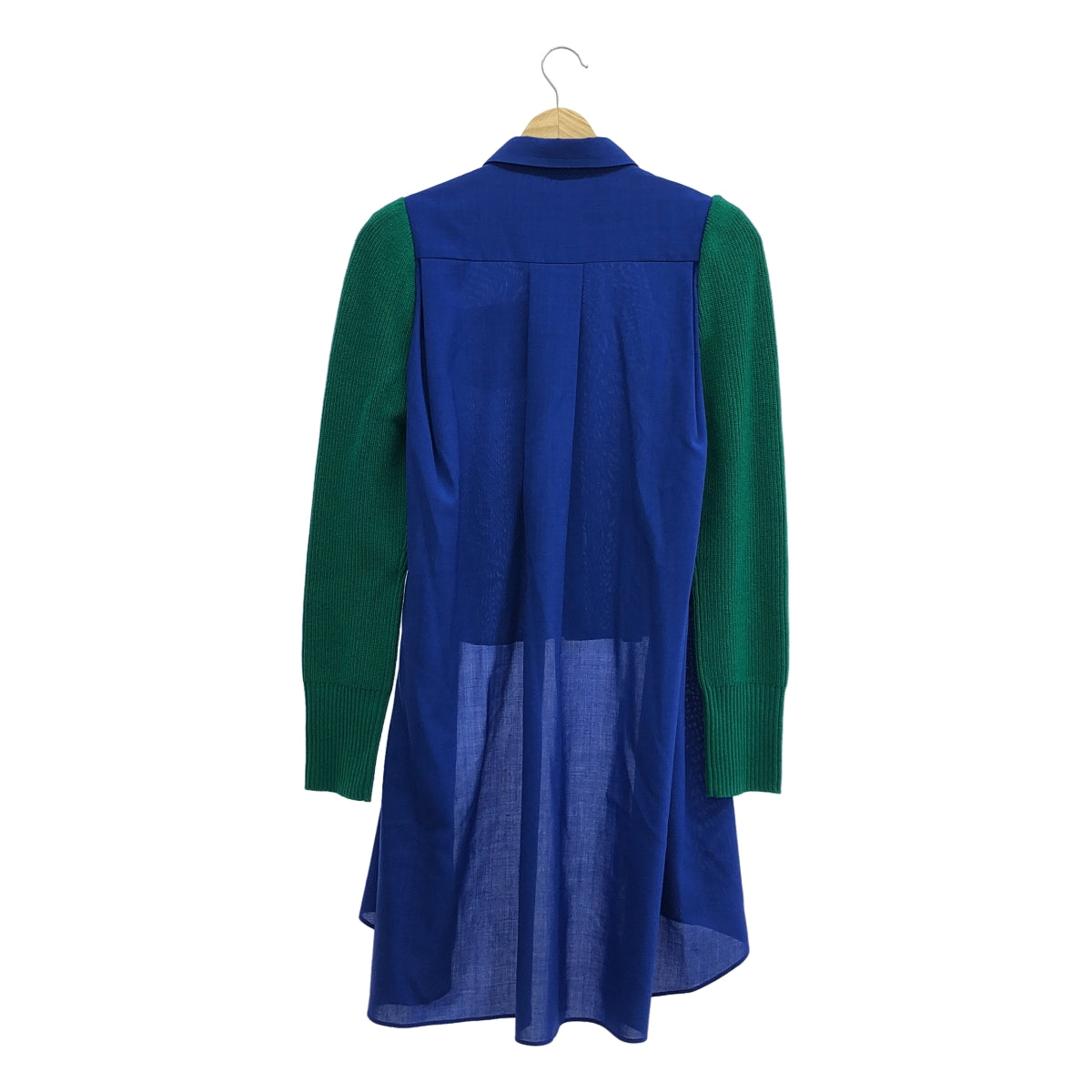 sacai / サカイ | 2021AW | Suiting Mix Shirt ニット ドッキング シャツ | 1 | レディース