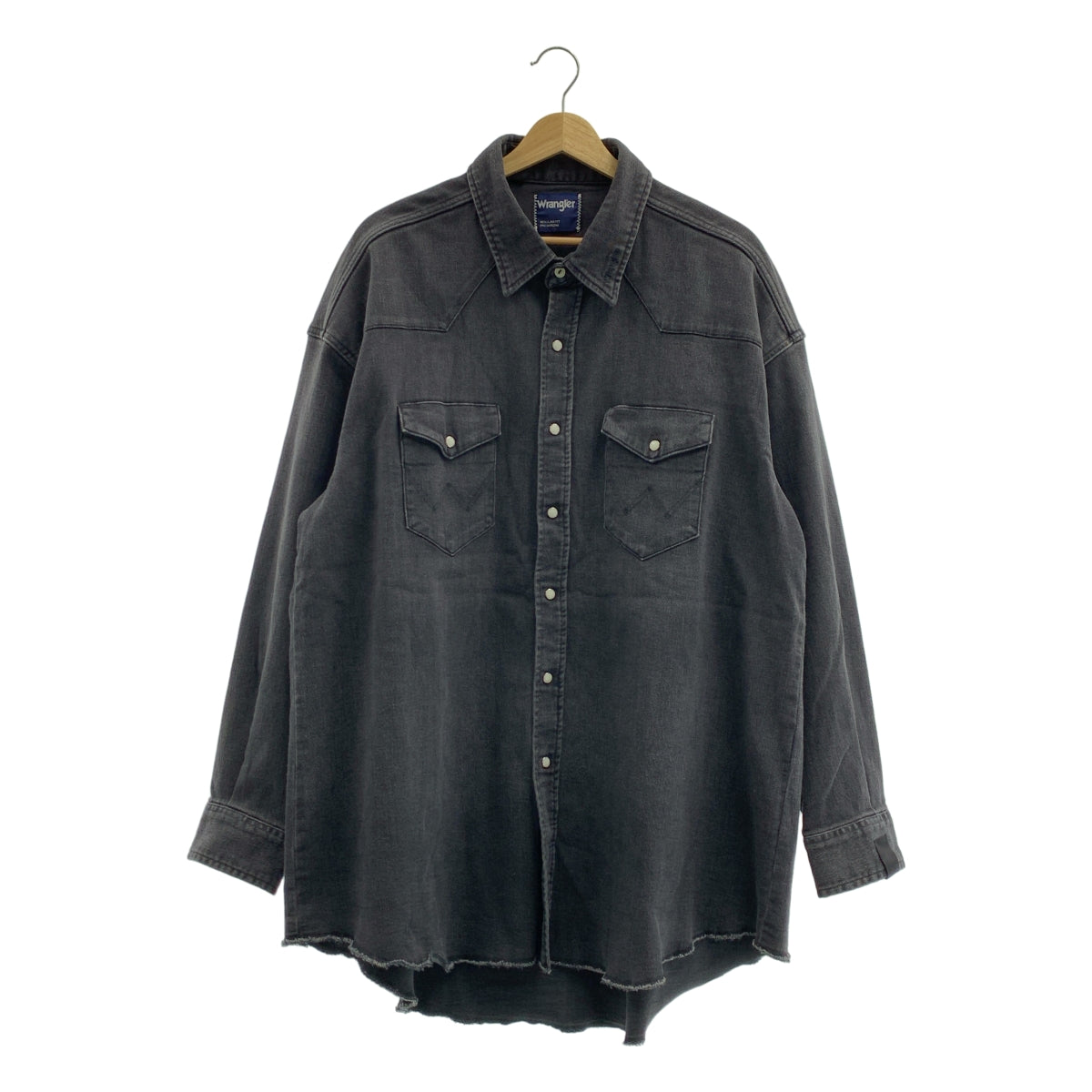 N.HOOLYWOOD / 엔 할리우드 | × WRANGLER / 랭글러 로고 오버 실루엣 데님 웨스턴 셔츠 | 38 | 남성