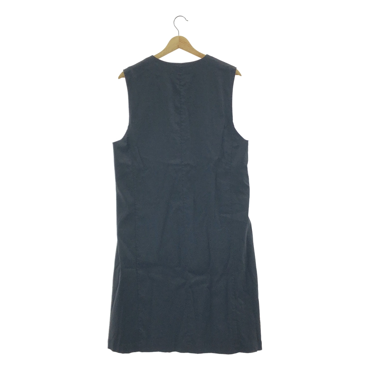 【美品】  NIJYUSANKU / 23区 | リネンヴィスコースストレッチロング ジレ ベスト | 38 | ブラック | レディース