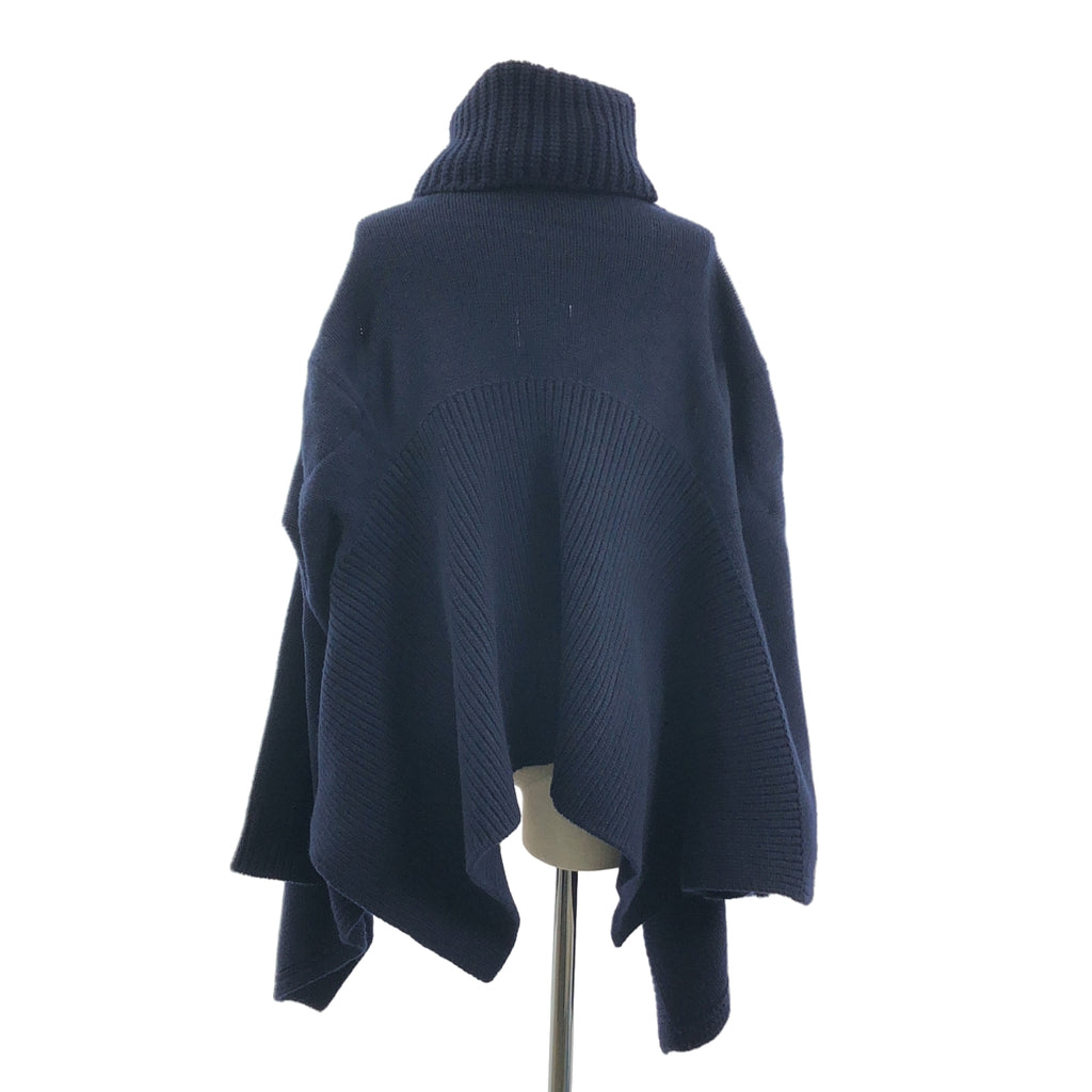 TAKAHIROMIYASHITA The Soloist / タカヒロミヤシタザソロイスト | two face sweater ウール タートルネック 変形 ニット | 46 | ネイビー | メンズ