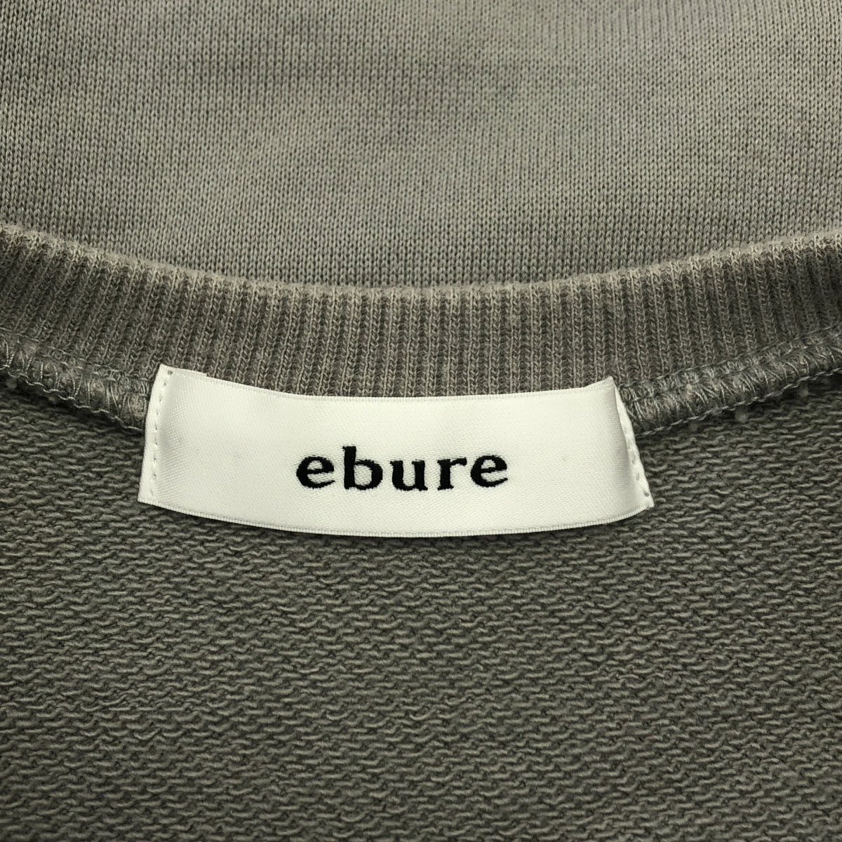 ebure / エブール | クリアコットンヤーン裏毛 5分丈スウェット | 38 | グレー | レディース