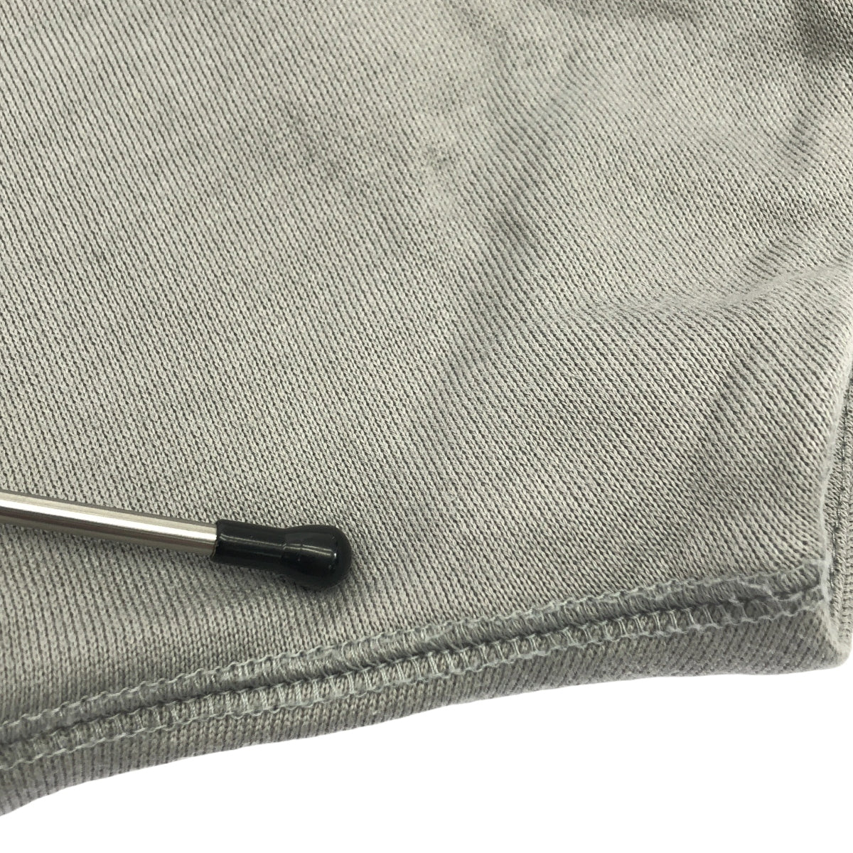 ebure / エブール | クリアコットンヤーン裏毛 5分丈スウェット | 38 | グレー | レディース