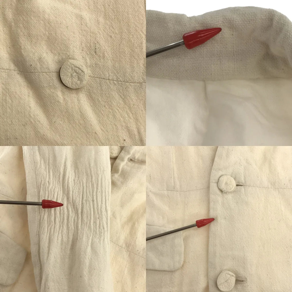 [品相良好] ANSNAM |未漂白雙排扣長外套/全襯裡| 2 |本色 |男士