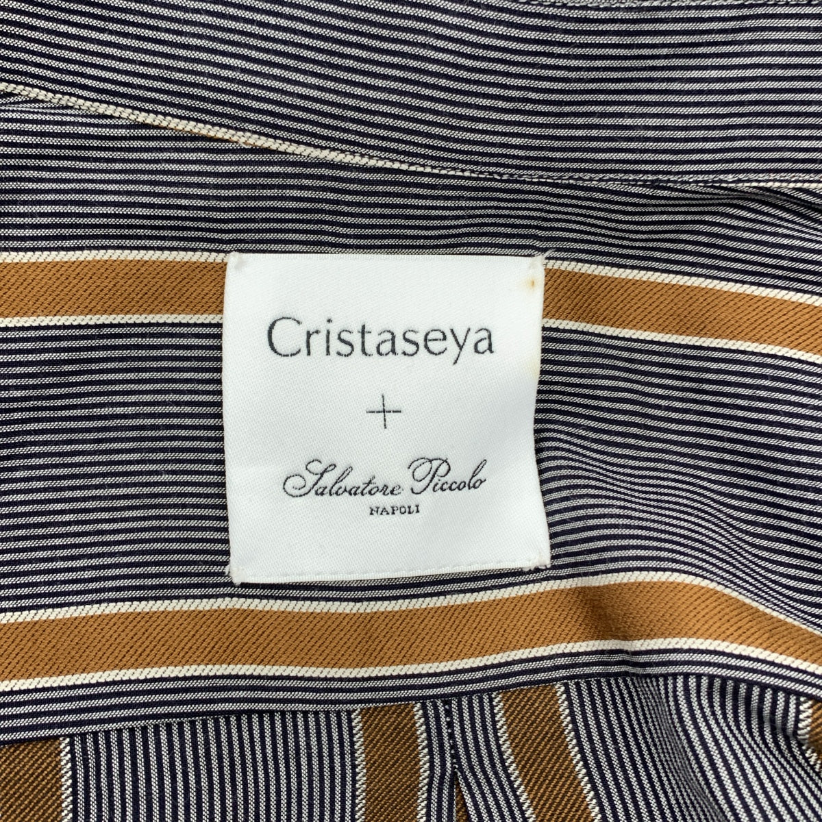 Cristaseya | 2024SS | x Salvatore Piccolo / 手作男襯衫 / 條紋外套 | L 碼 | 男款