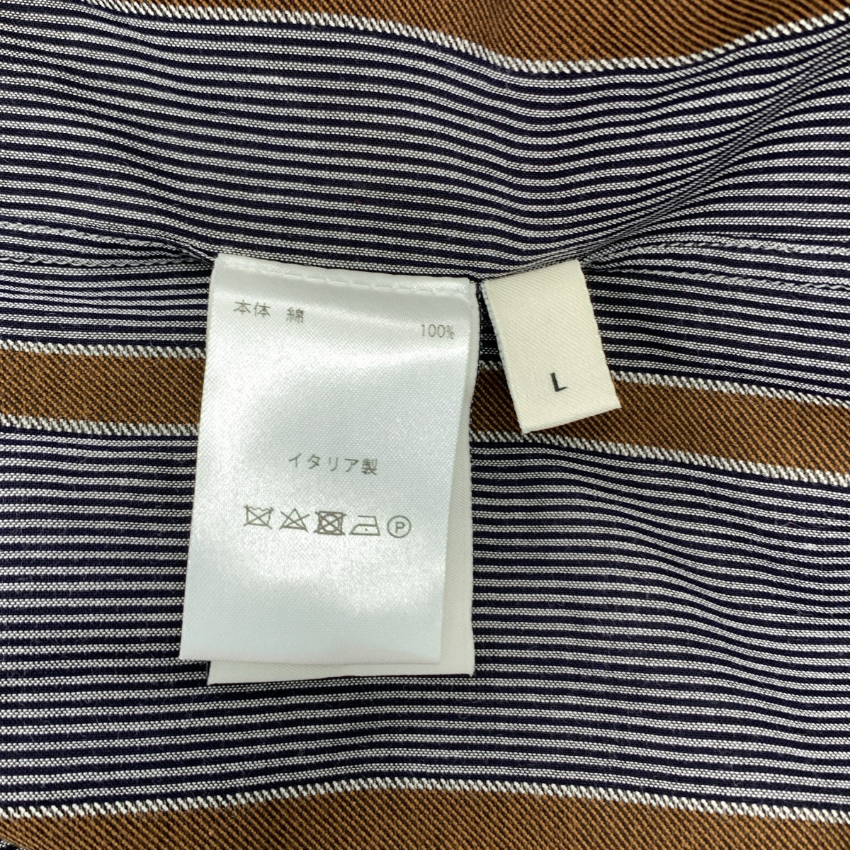 【美品】  Cristaseya / クリスタセヤ | 2024SS | × Salvatore Piccolo / HANDMADE MENS SHIRT / ストライプ オーバーシャツ | L | gray | メンズ