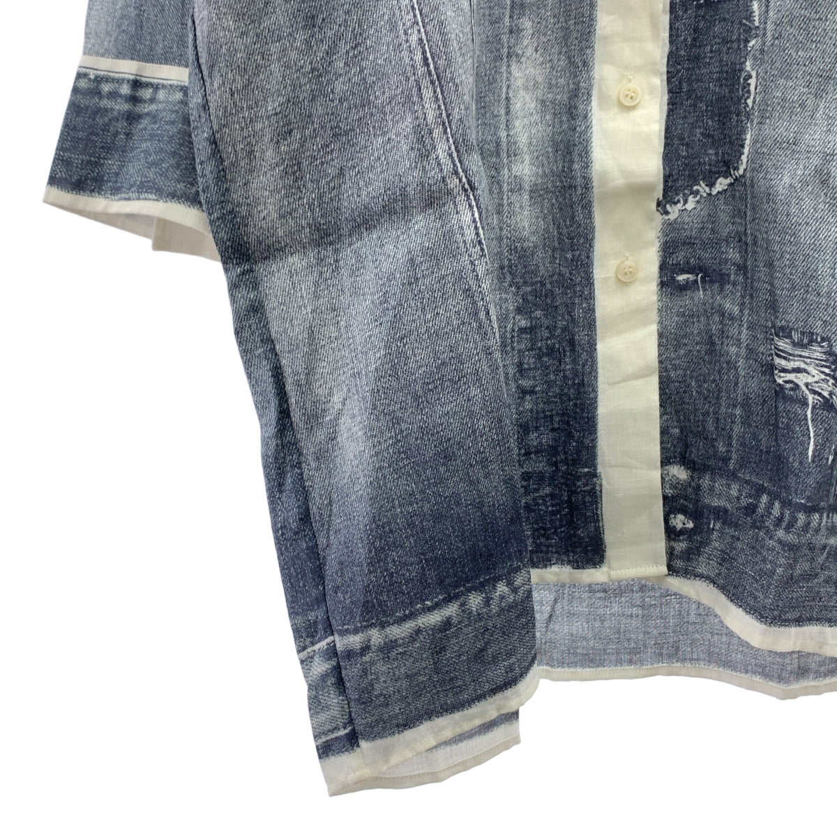 Acne Studios / アクネストゥディオズ | リネン 転写プリント シャツワンピース | XXS | レディース