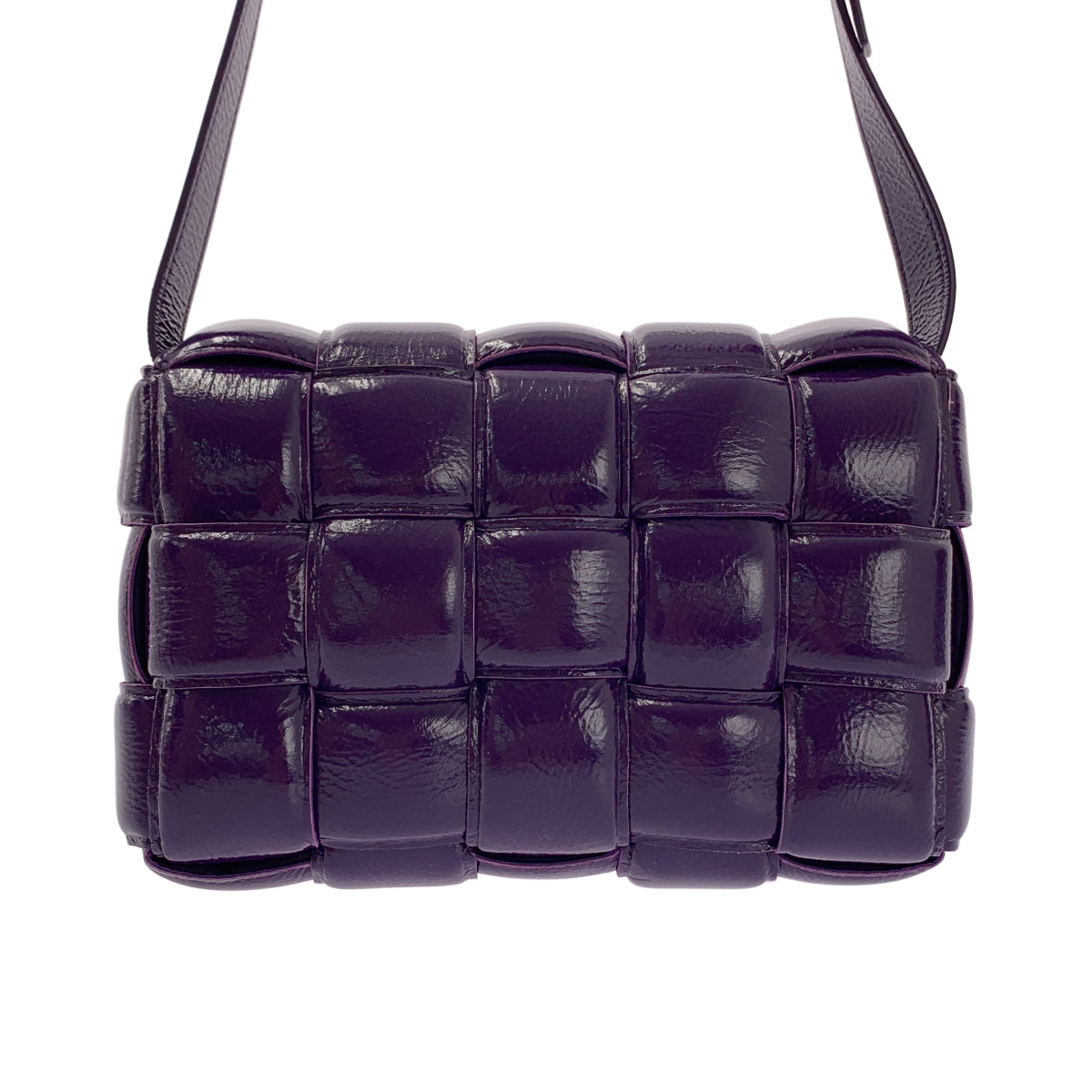 [狀況極佳] BOTTEGA VENETA | PADDED CASSETTE Maxi Intrecciato 單肩包 | 紫色 | 女款