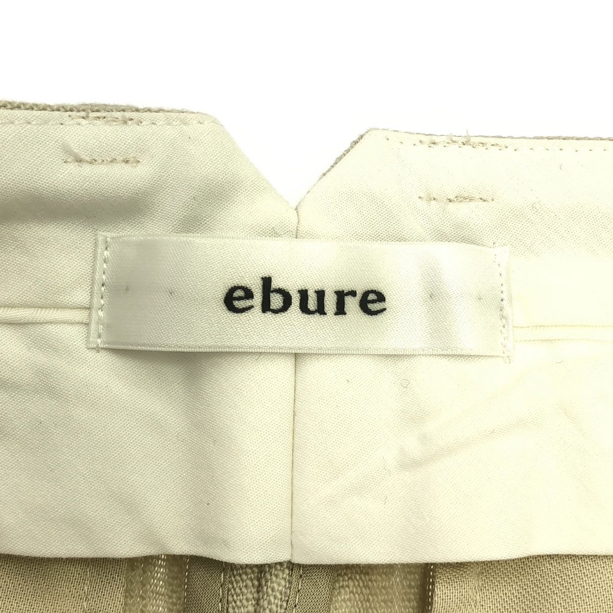 ebure / エブール | コットン リネン スラックス ストレート パンツ | 38 | レディース