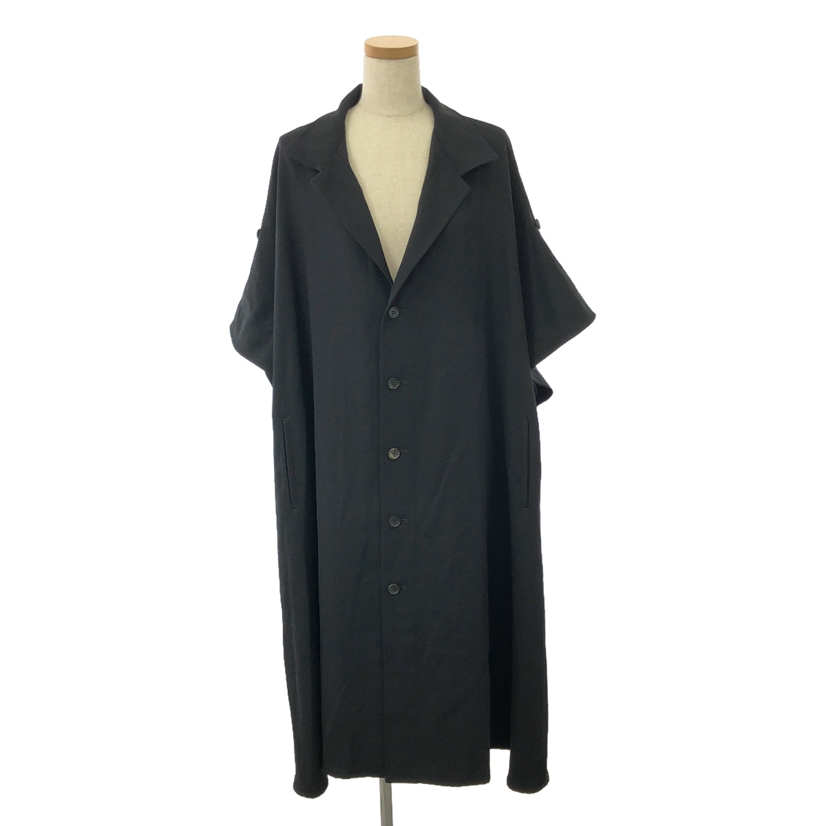 Yohji Yamamoto FEMME | 2024AW | WOOL GABARDINE SHORT SLEEVE COAT | 1 | Women's