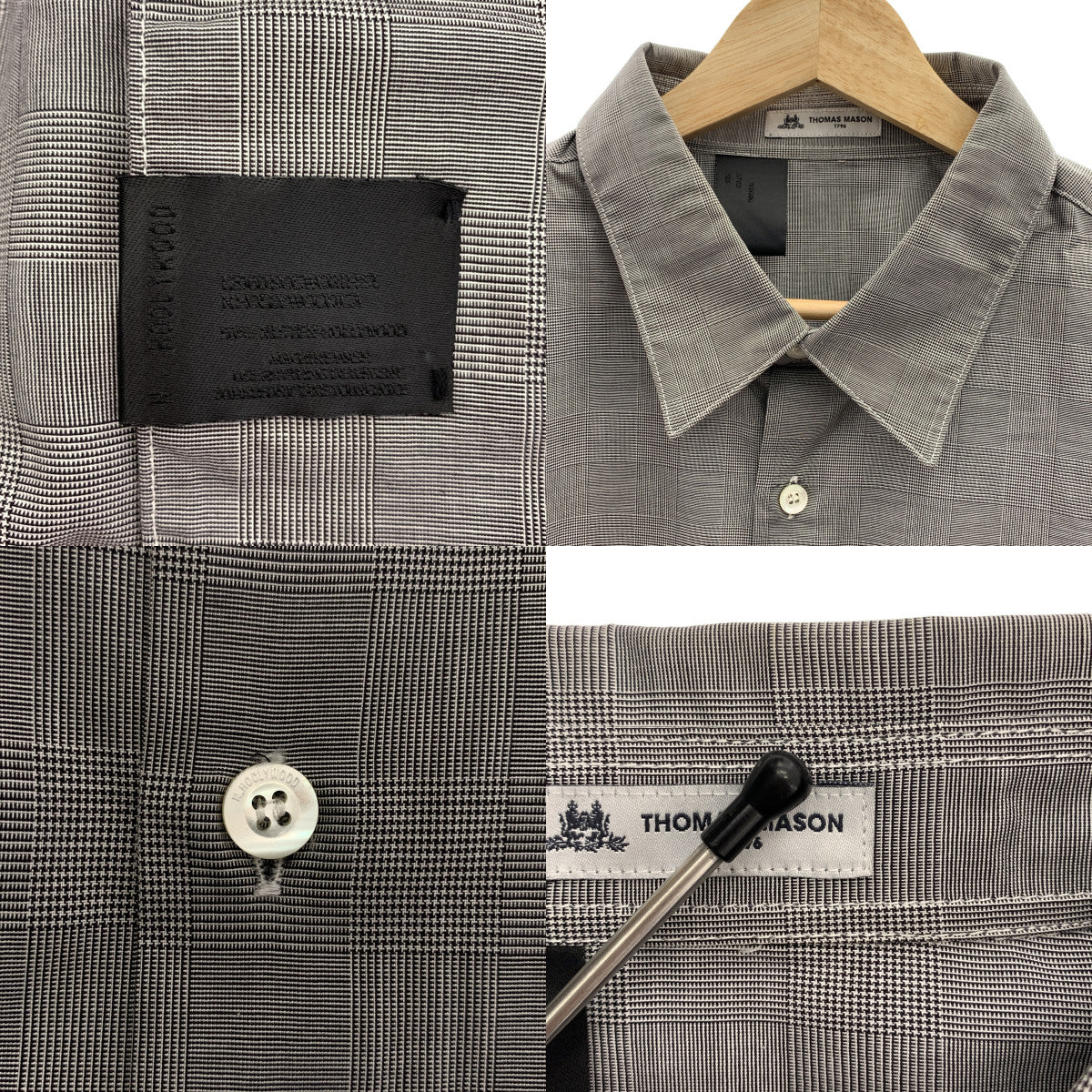 N.HOOLYWOOD / 엔 할리우드 | × THOMAS MASON / 토마스 메이슨 Compile Line / 컴파일 라인 오버 실루엣 셔츠 | 40 | 남성