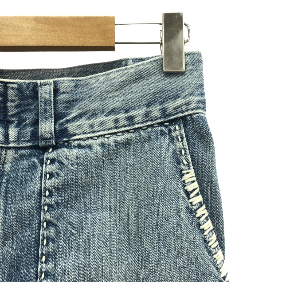 RHVINTAGE / 론허만 빈티지 | 빈티지 가공 스티치 워크 부츠 컷 플레어 데님 팬츠 | 26 | 인디고 | 여성