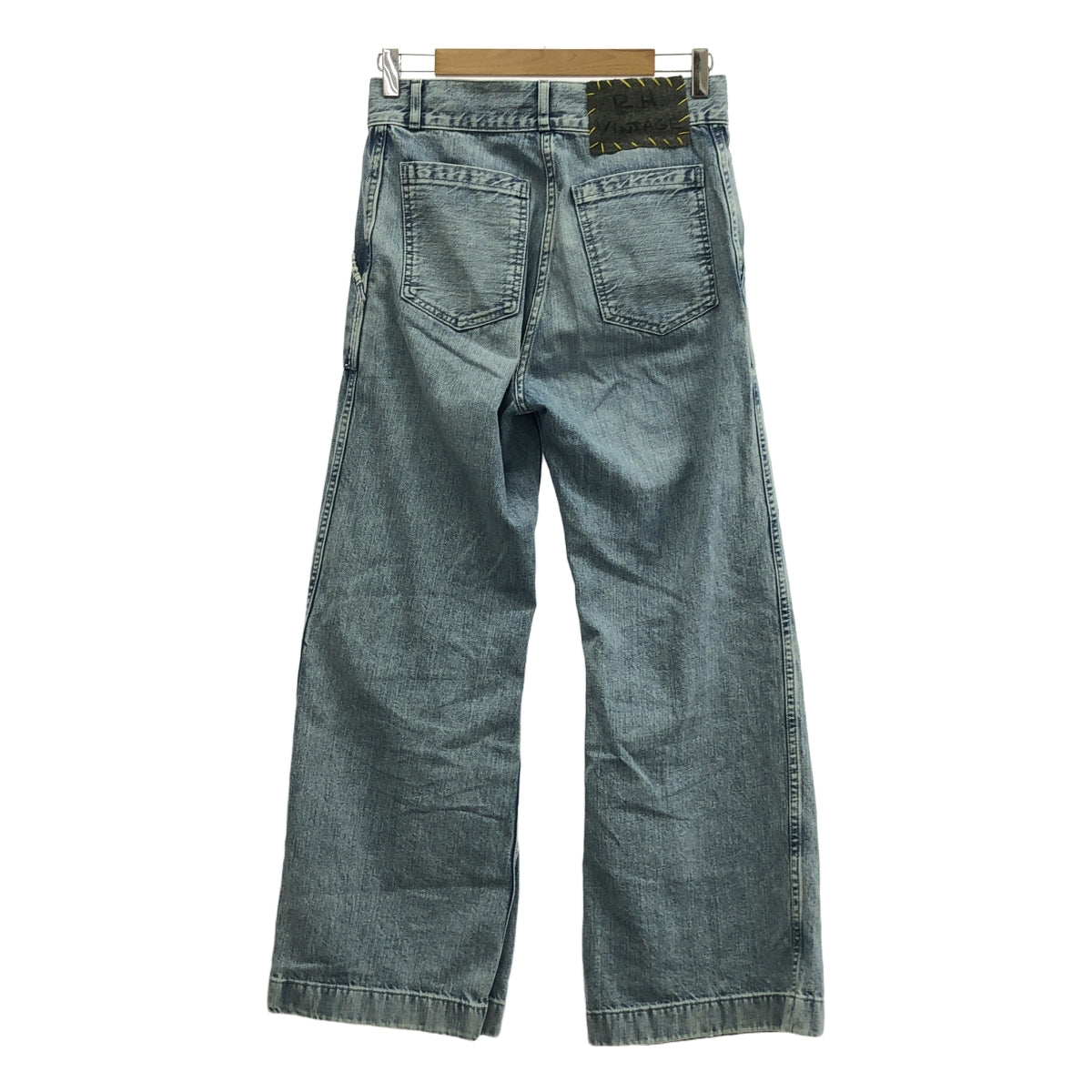 RHVINTAGE / 론허만 빈티지 | 빈티지 가공 스티치 워크 부츠 컷 플레어 데님 팬츠 | 26 | 인디고 | 여성