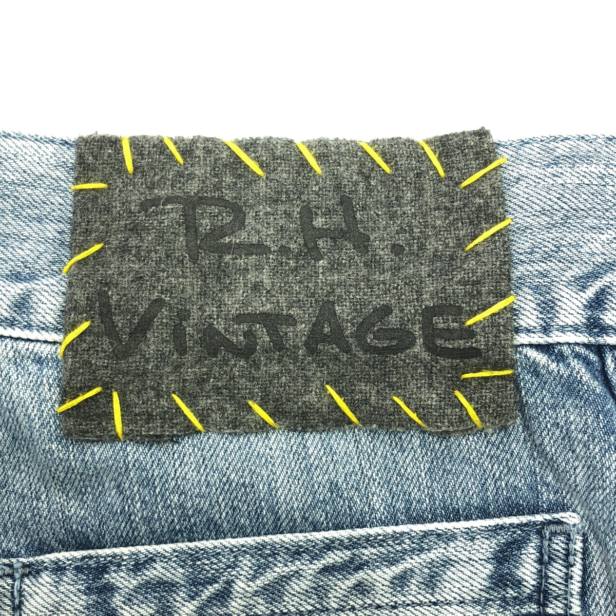 RHVINTAGE / 론허만 빈티지 | 빈티지 가공 스티치 워크 부츠 컷 플레어 데님 팬츠 | 26 | 인디고 | 여성