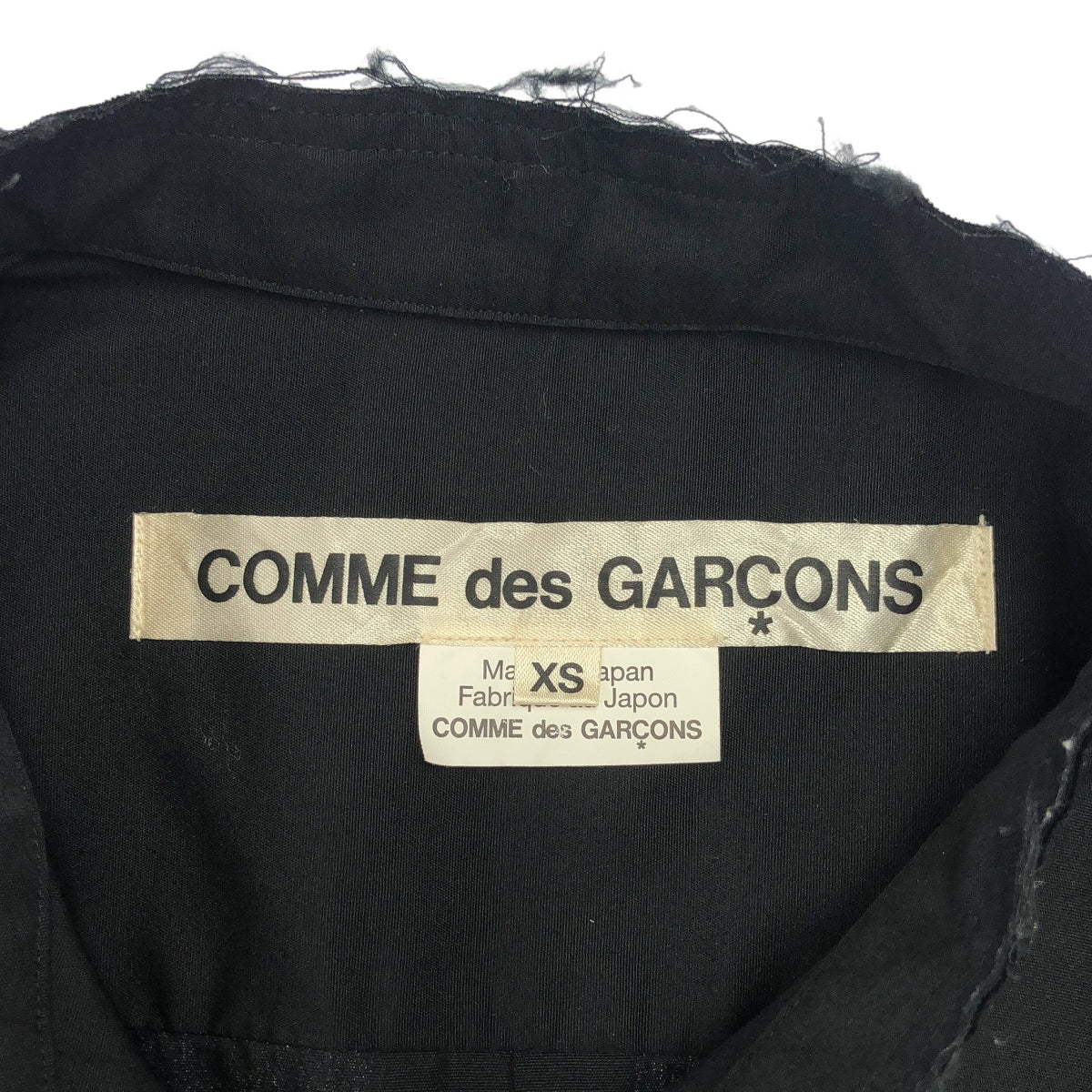 【미품】 COMME des GARCONS / 콤데 갤슨 | 2016 AW | 새틴 라운드 컬러 부착 칼라 첨부 스탠드 컬러 코튼 블라우스 |
